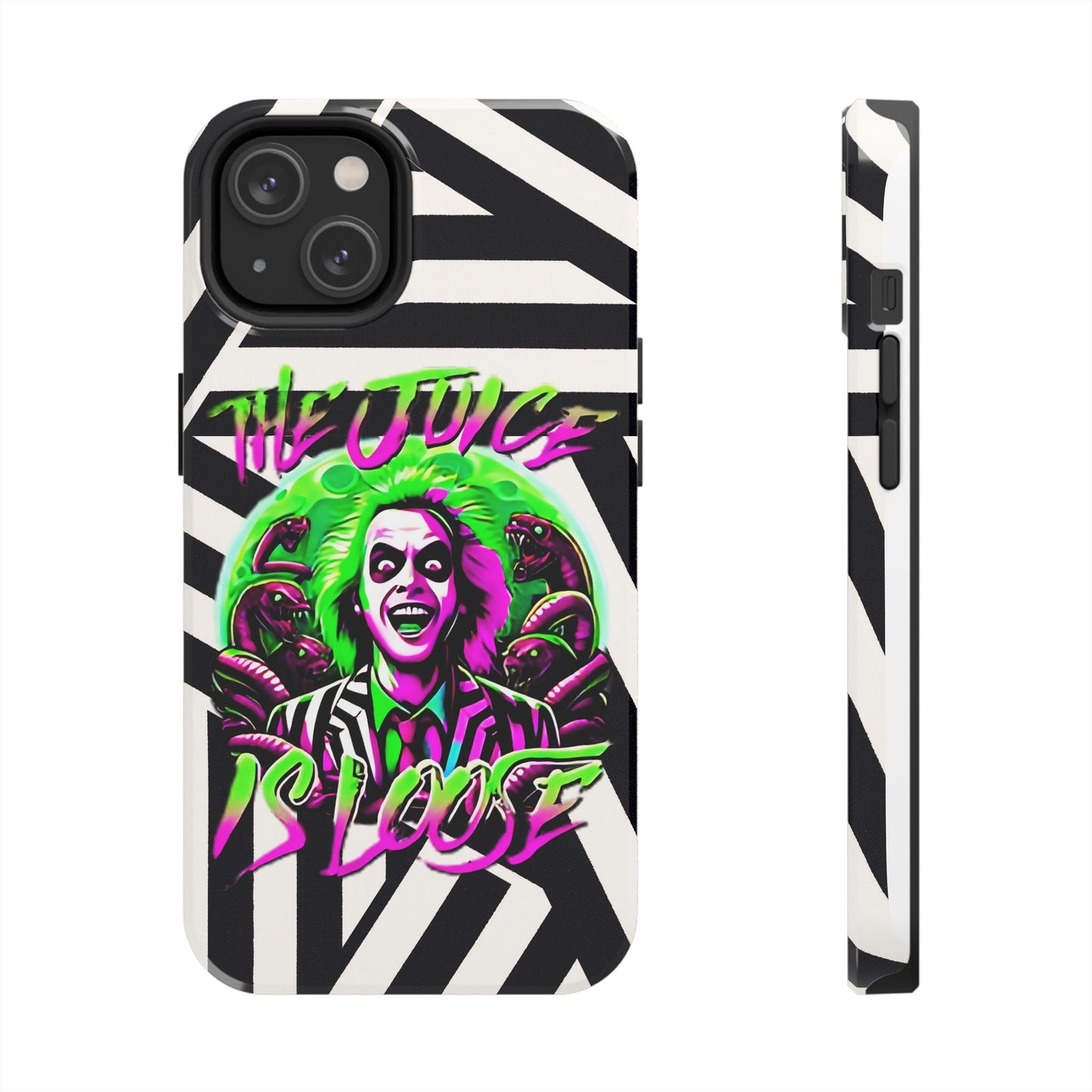 Apple iPhone Tough Case (13-15 Pro Max), Beetle Juice "The Juice Is Loose"