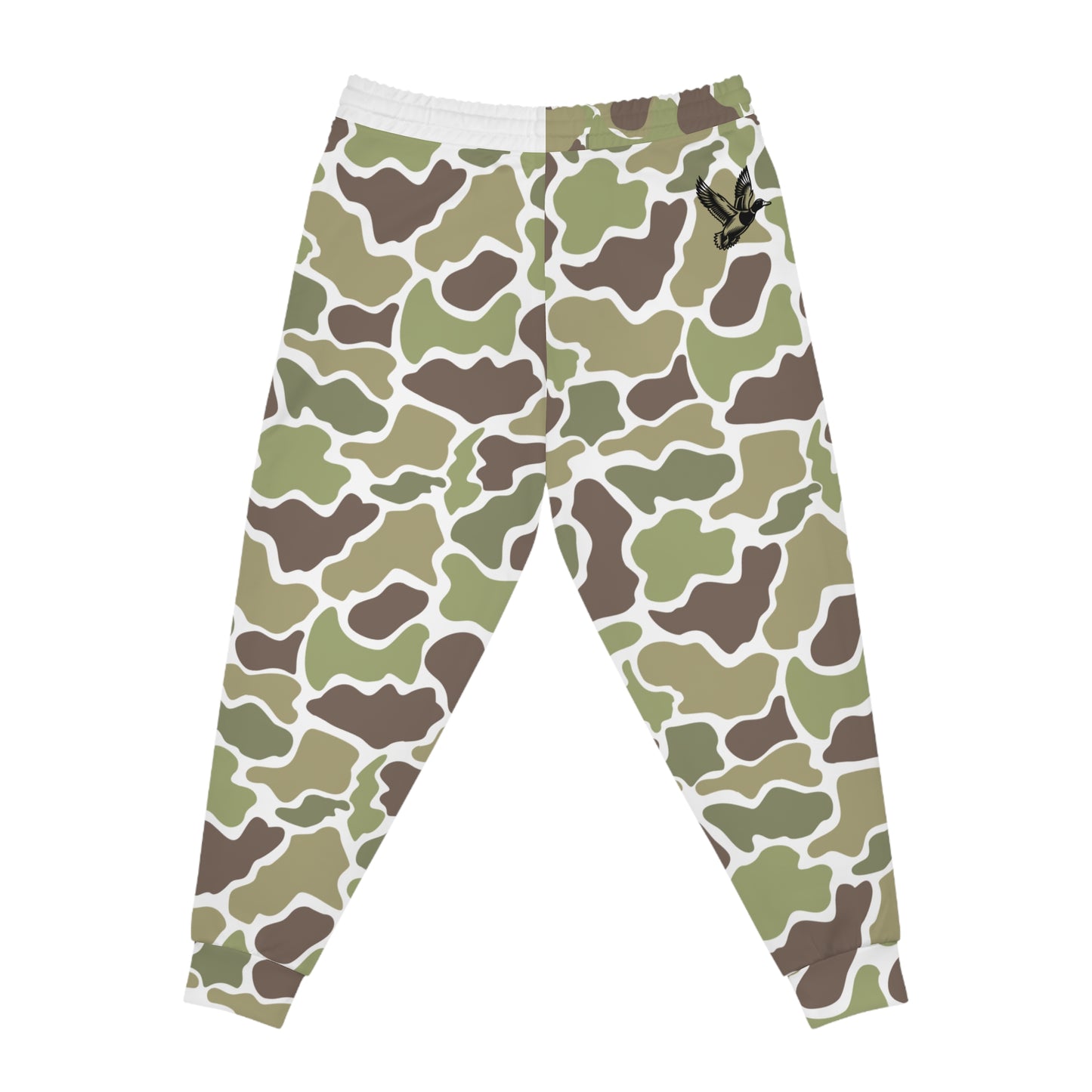 Men's Athletic Jogger Pants, Old School Camouflage, Mallard Bird, Comfortable