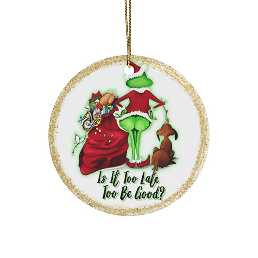 "The Grinch", Christmas, Gift, Ceramic Ornaments (1pc, 5pc)