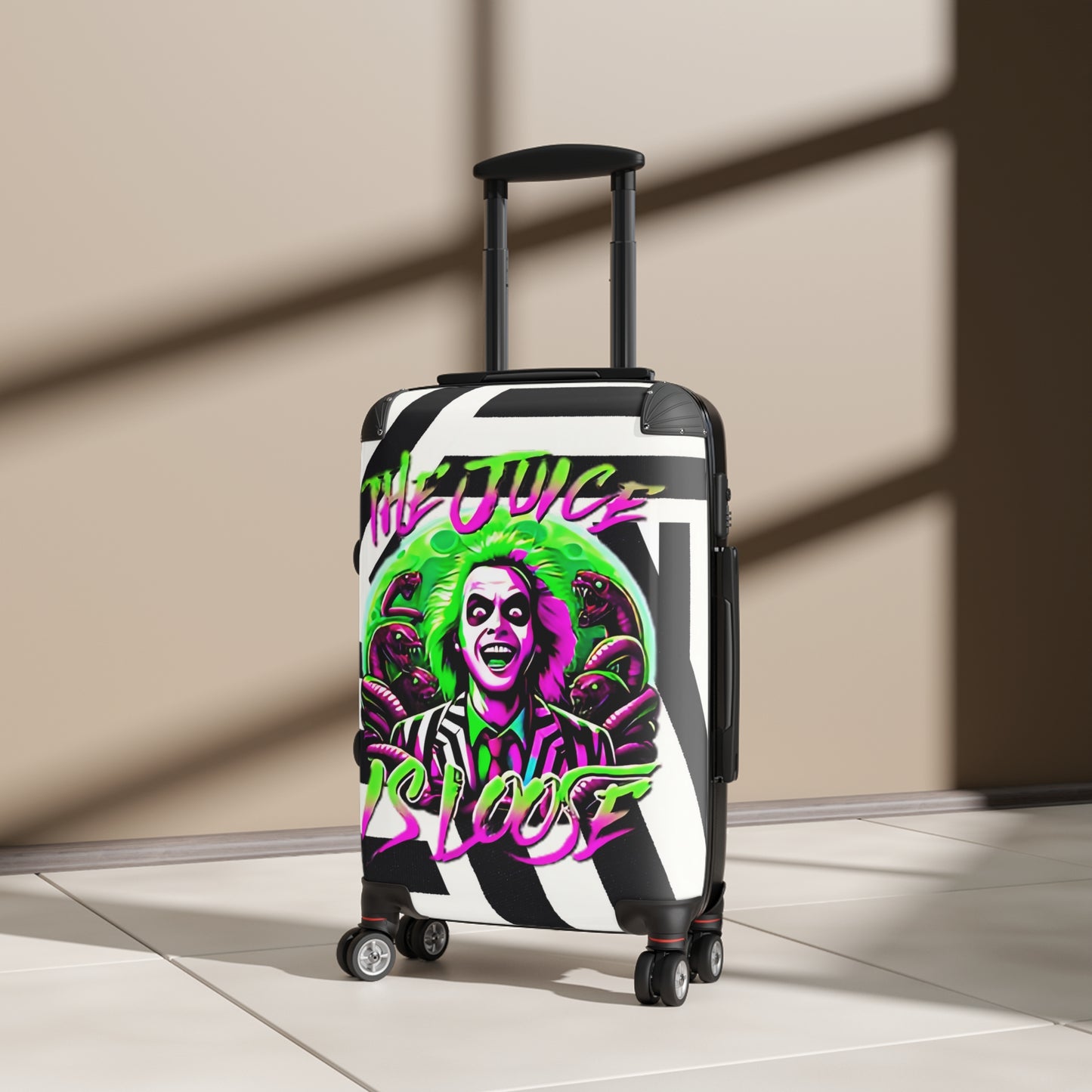 Beetlejuice Travel Suitcase with Lock, "The Juice Is Loose" (3 Sizes)