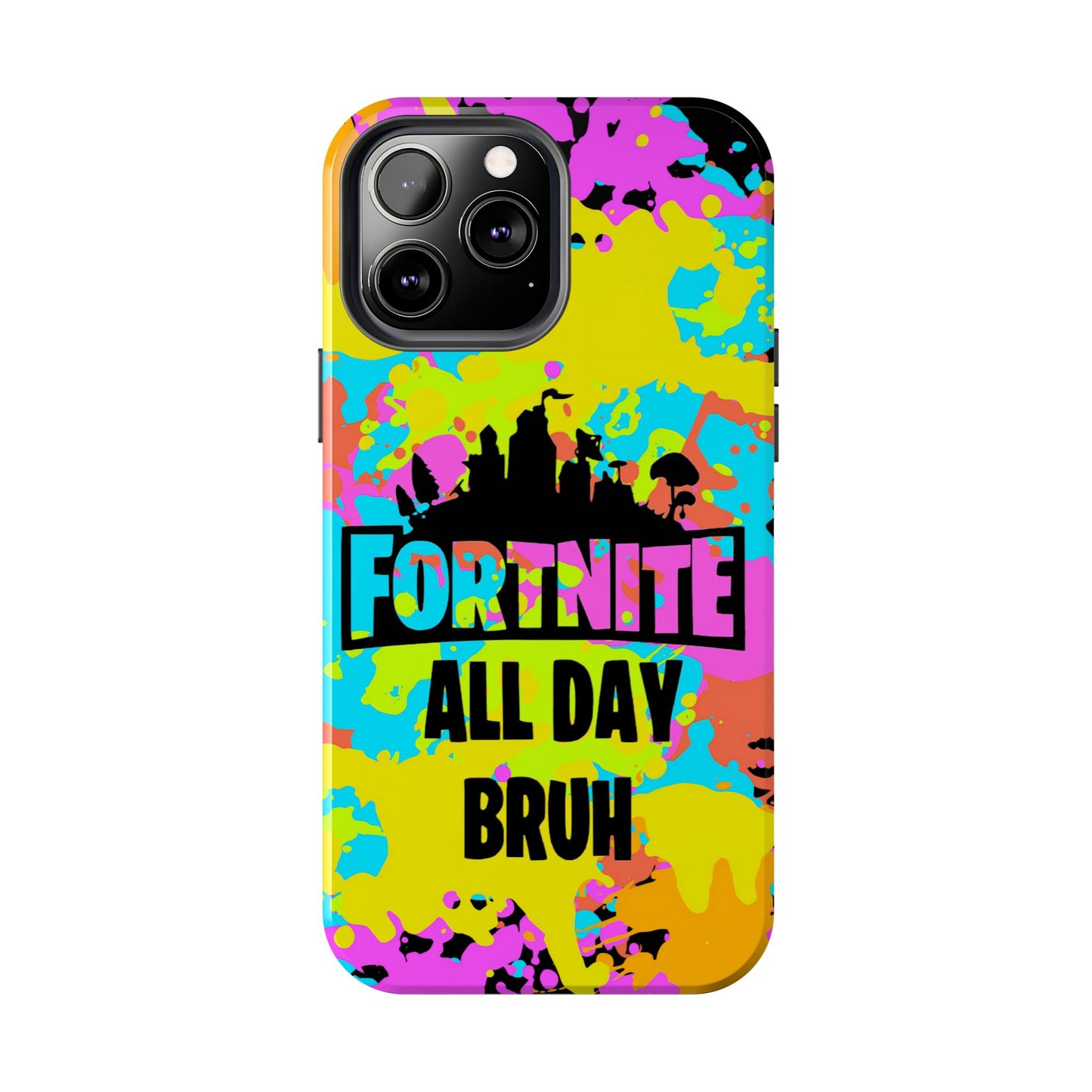 Apple iPhone Tough Phone Case (13-15 Pro Max) Splash Paint Fortnite