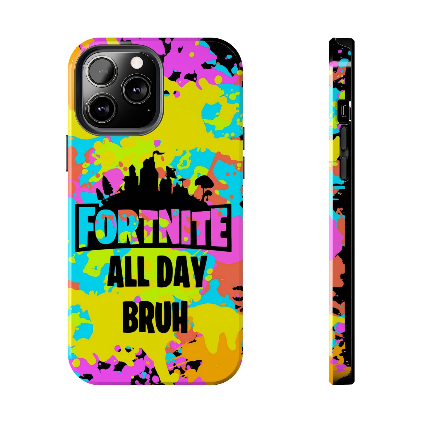 Apple iPhone Tough Phone Case (13-15 Pro Max) Splash Paint Fortnite