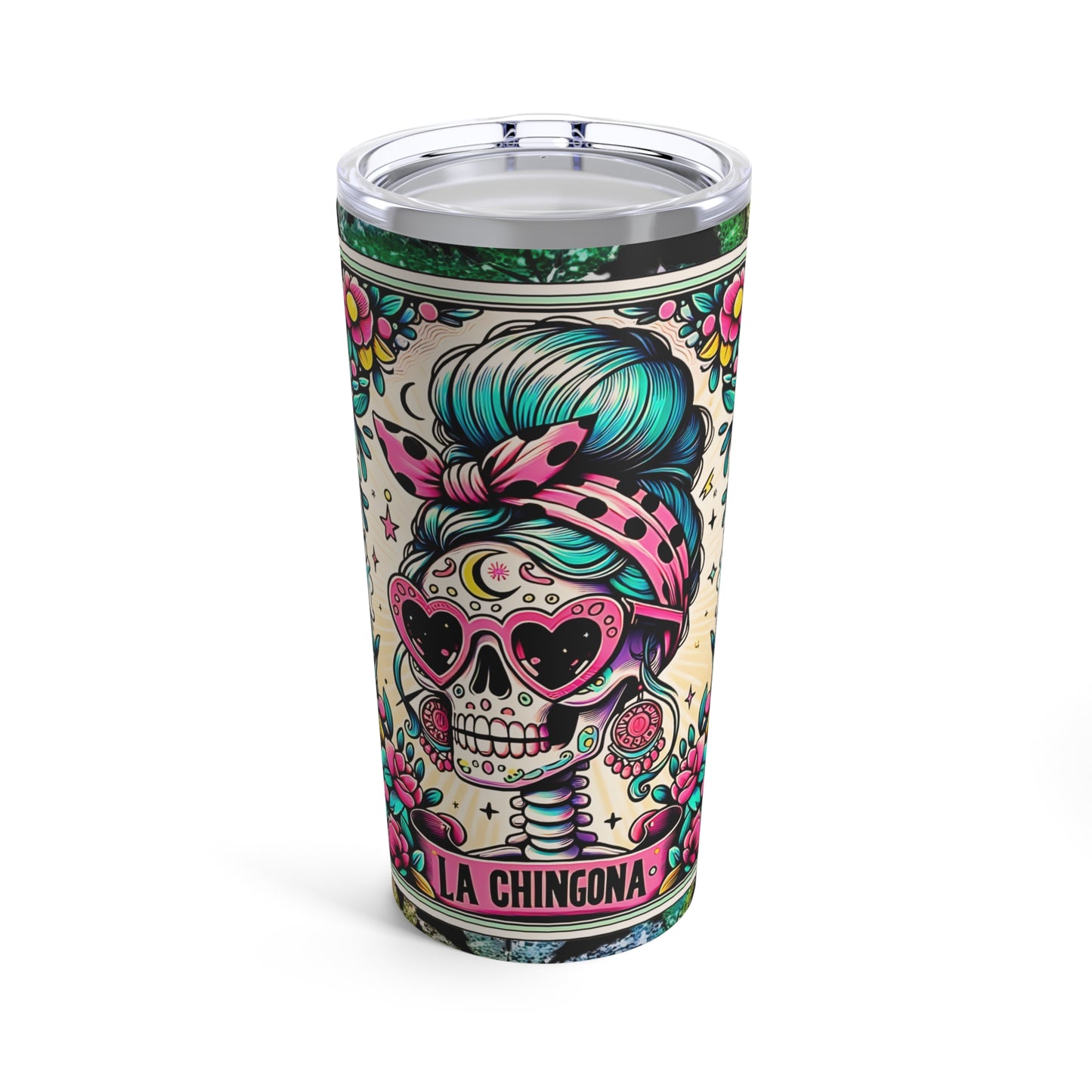 "La Chingona" Tarot Card, Pot Leaf, 20oz Stainless-Steel Tumbler NEW