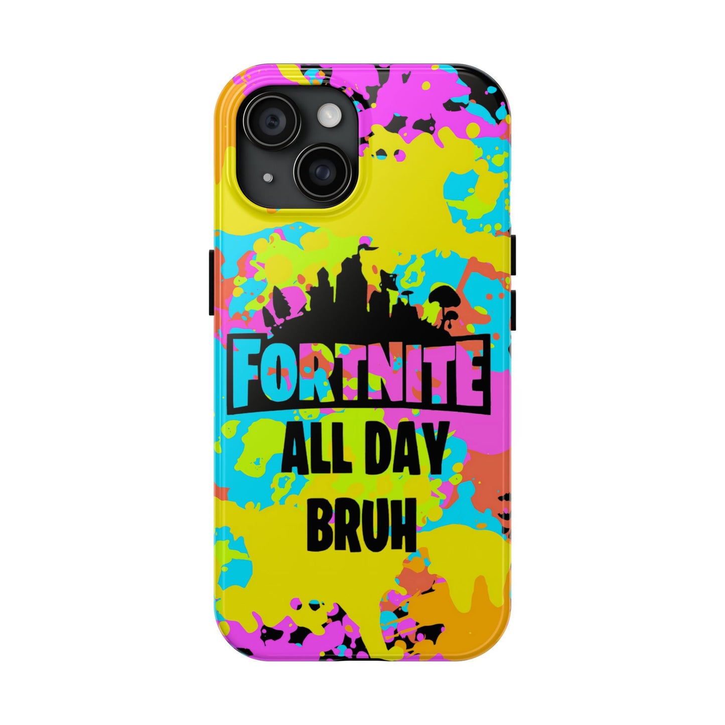 Apple iPhone Tough Phone Case (13-15 Pro Max) Splash Paint Fortnite