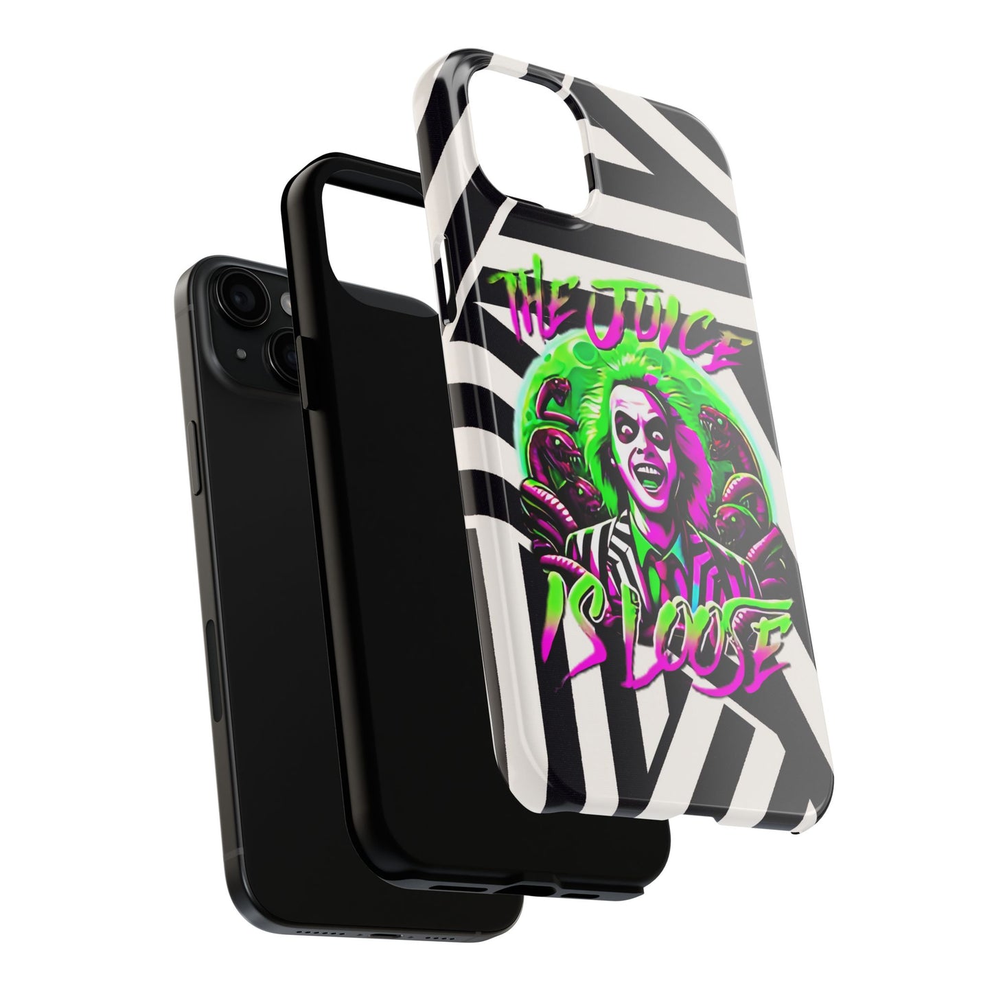 Apple iPhone Tough Case (13-15 Pro Max), Beetle Juice "The Juice Is Loose"