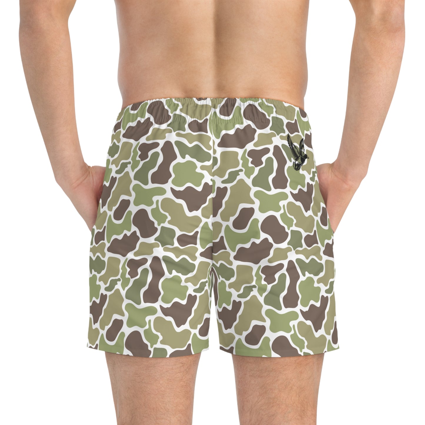 Men's Camouflage Swimming Trunks, Old School Camo, Mallard Duck.. Hunting/Fishing