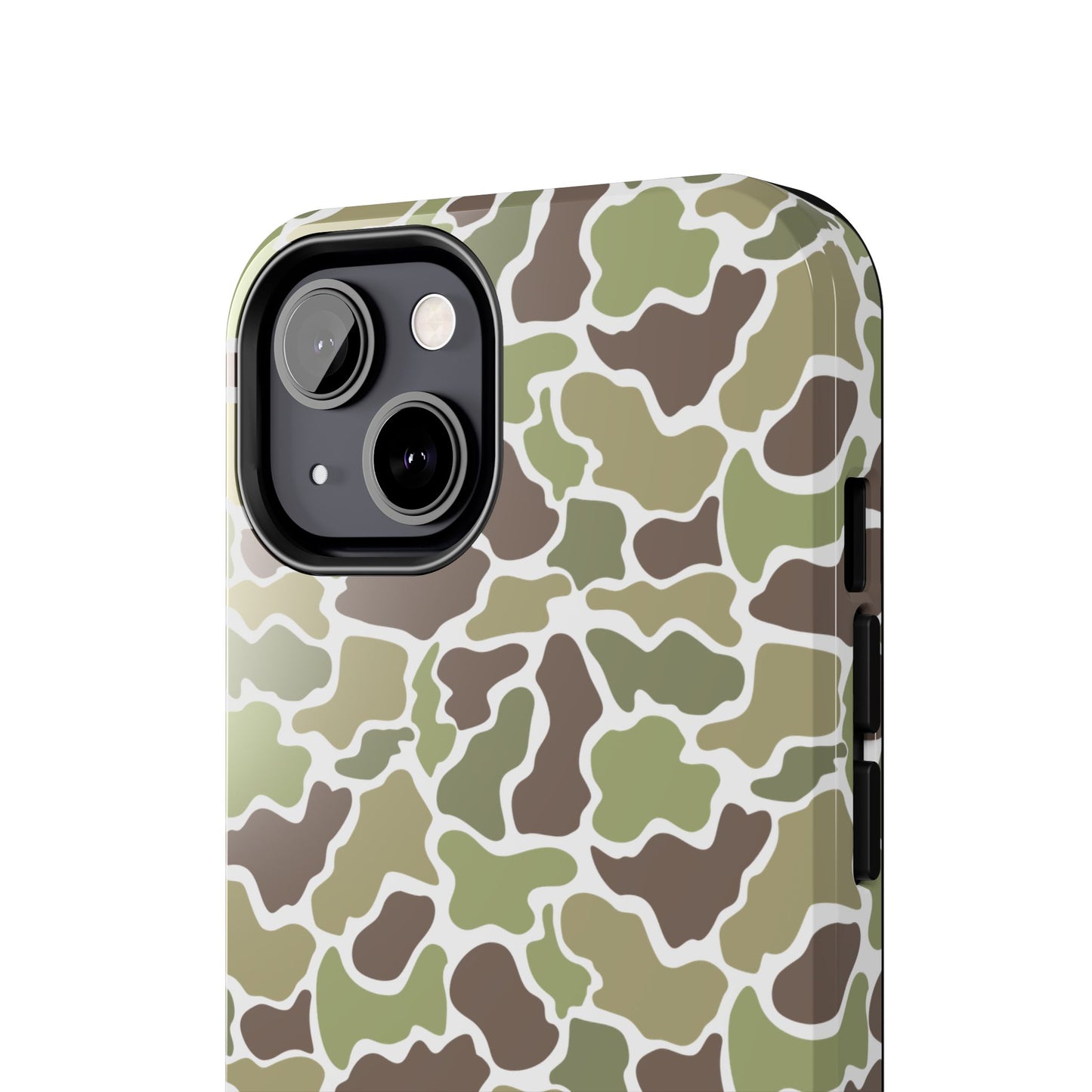 Apple iPhone (13-15 Pro Max) Old School Camouflage, Mallard Bird Tough Phone Cases