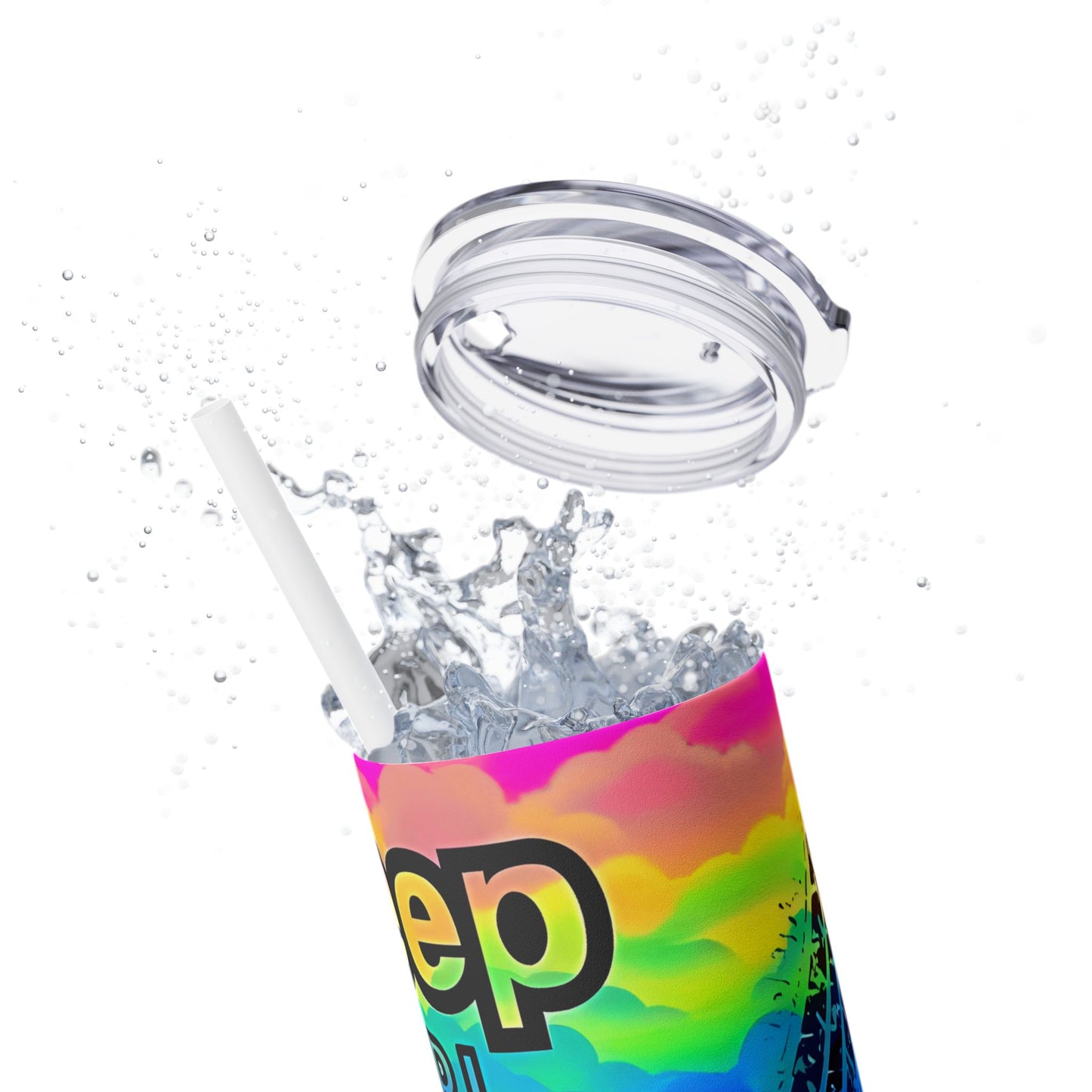 "Jeep Girl," Skinny Tumbler with Straw, Stainless Steel, 20oz