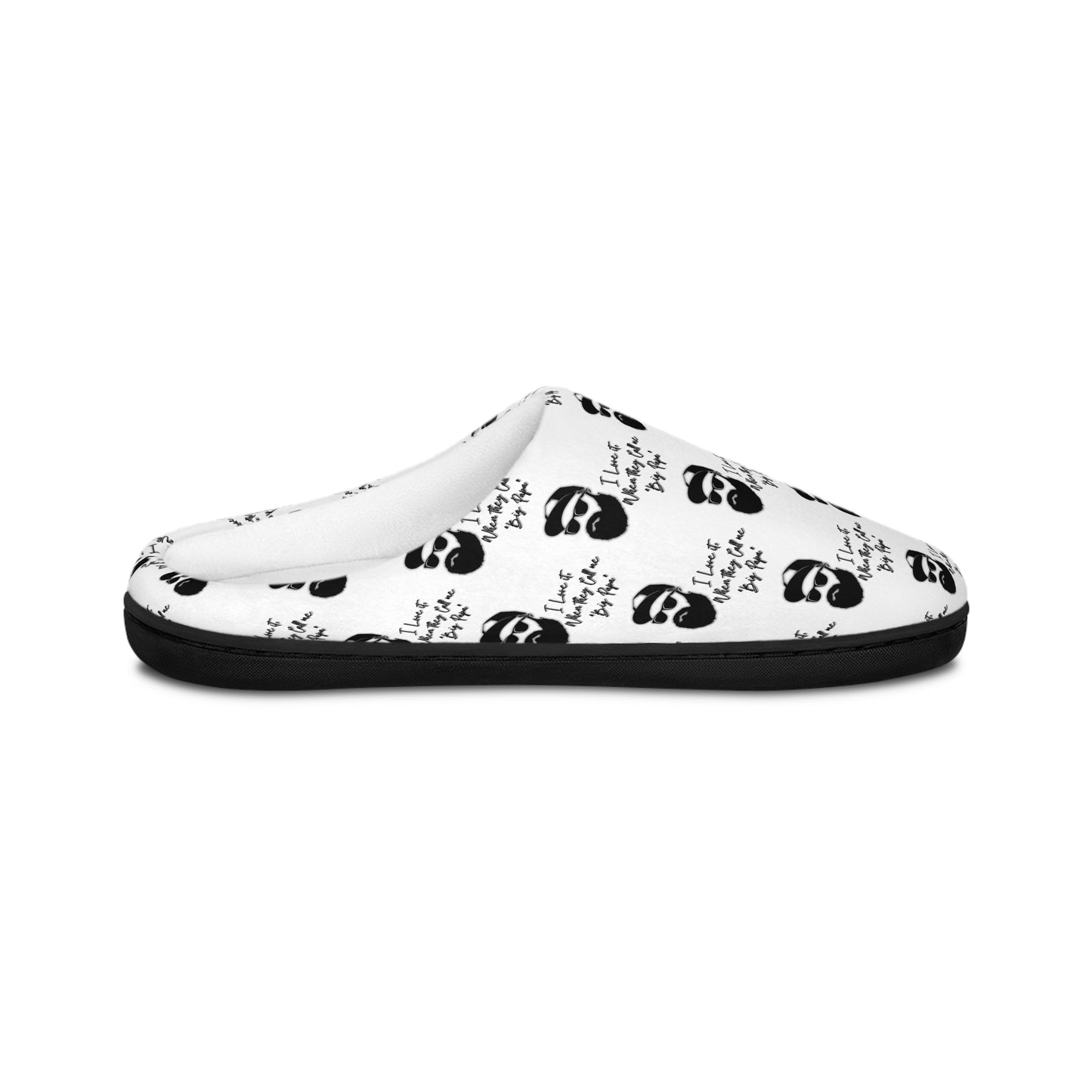 Men's "I Love it... Big Papa", Indoor Bedroom Shoes/ House Slippers