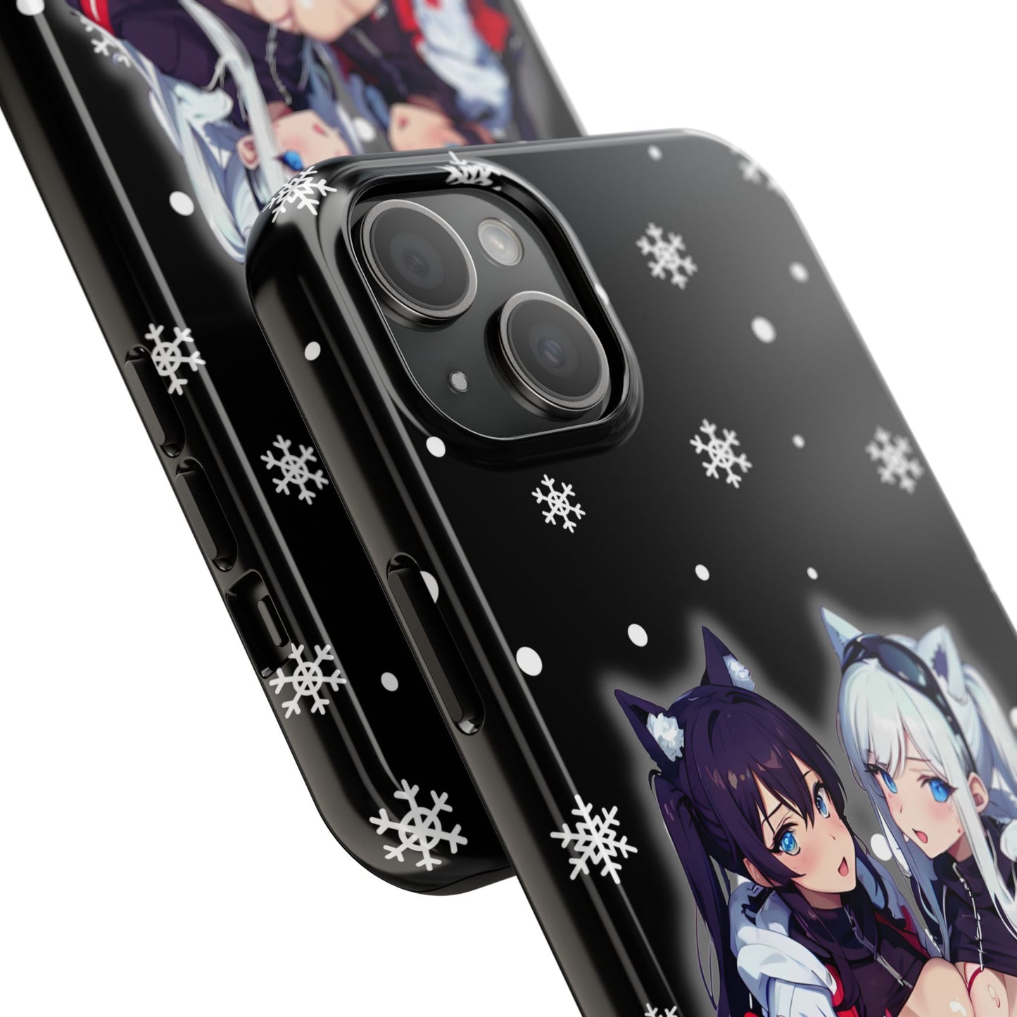 Apple iPhone (13-15 Pro Max) Tough Phone Case, Sexy Anime Girls Snow Skiing, New