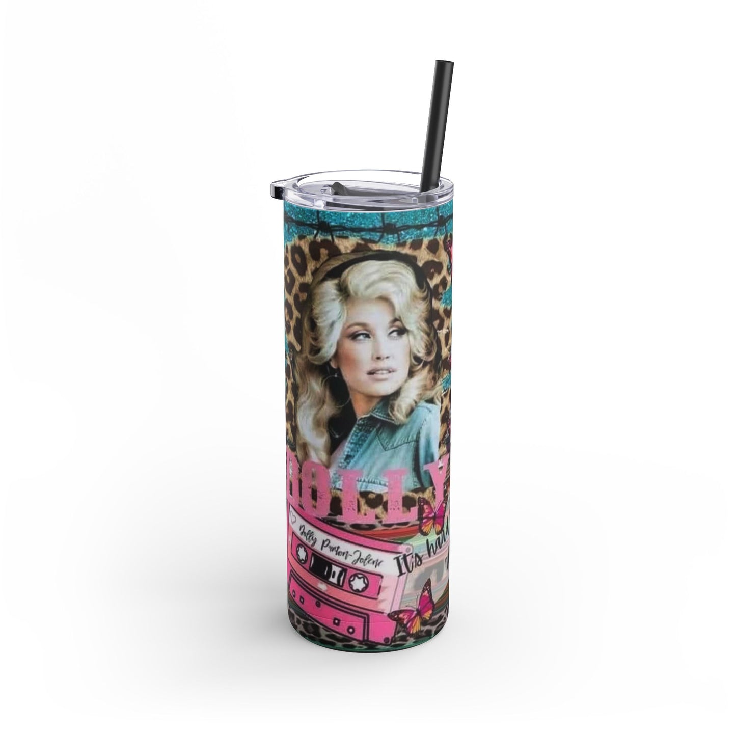 Dolly Parton Glitter Be Different Skinny Matte Tumbler, 20oz Cup