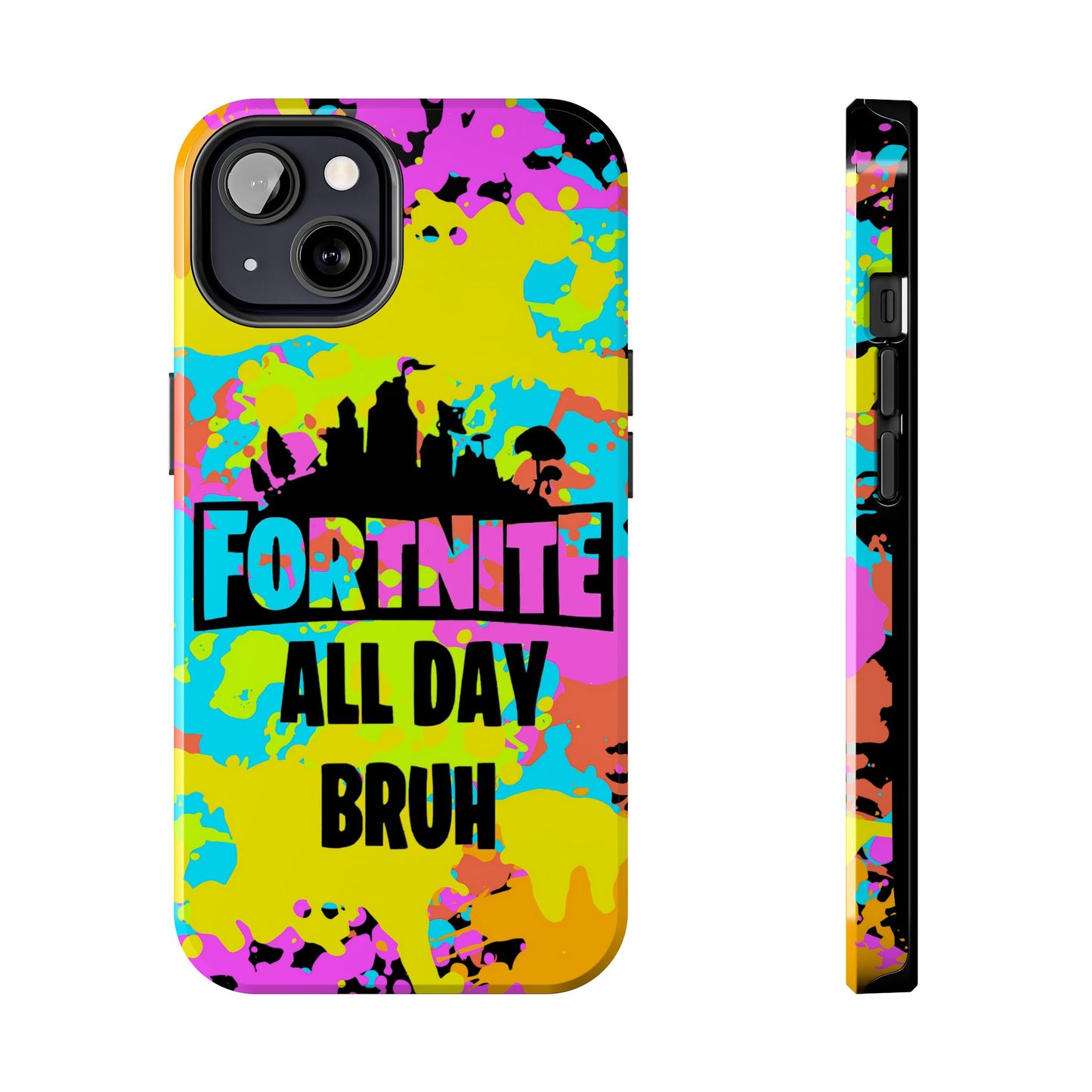 Apple iPhone Tough Phone Case (13-15 Pro Max) Splash Paint Fortnite