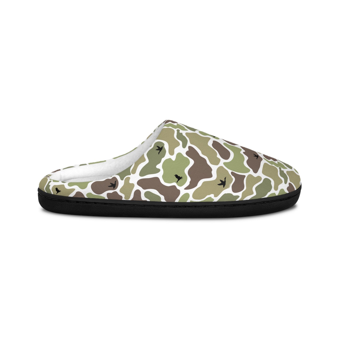 Camouflage/Mallard Duck Hunter Men's Indoor Slippers/House Shoes