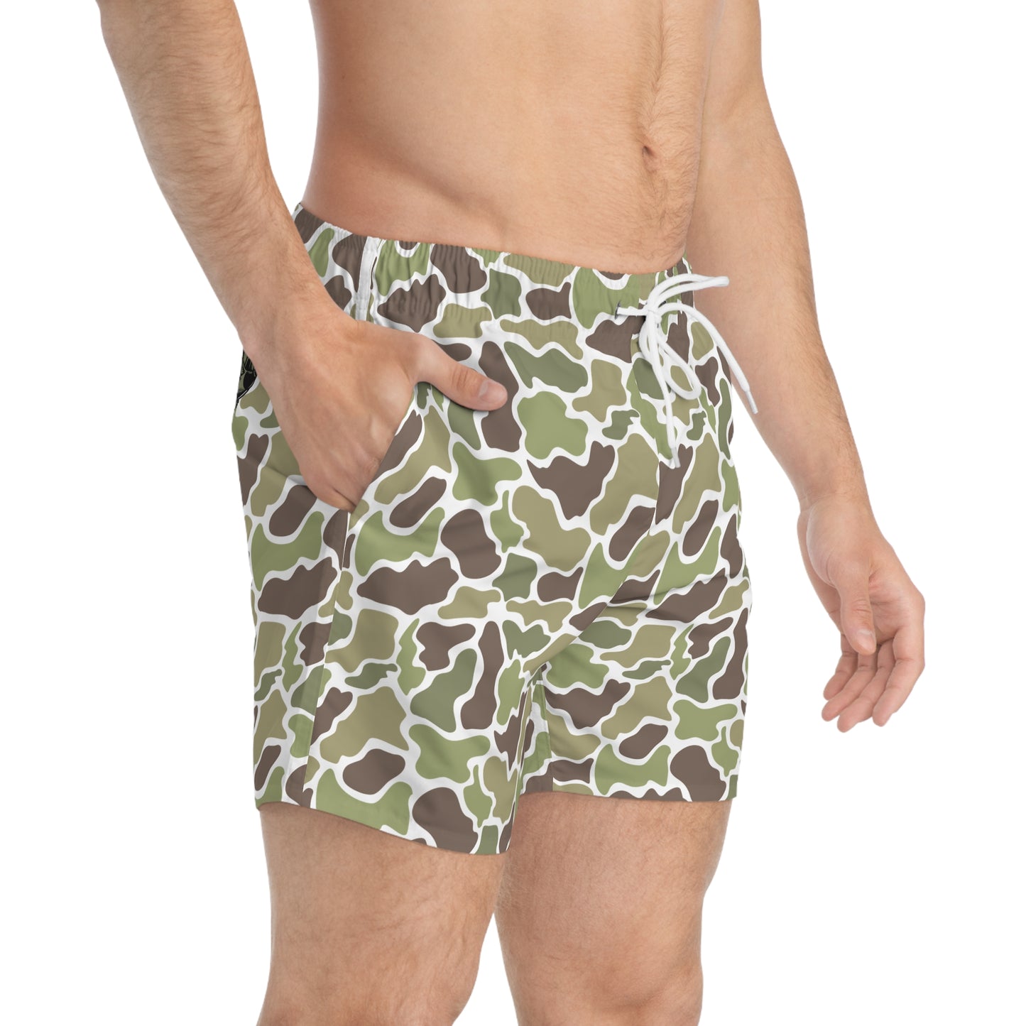 Men's Camouflage Swimming Trunks, Old School Camo, Mallard Duck.. Hunting/Fishing