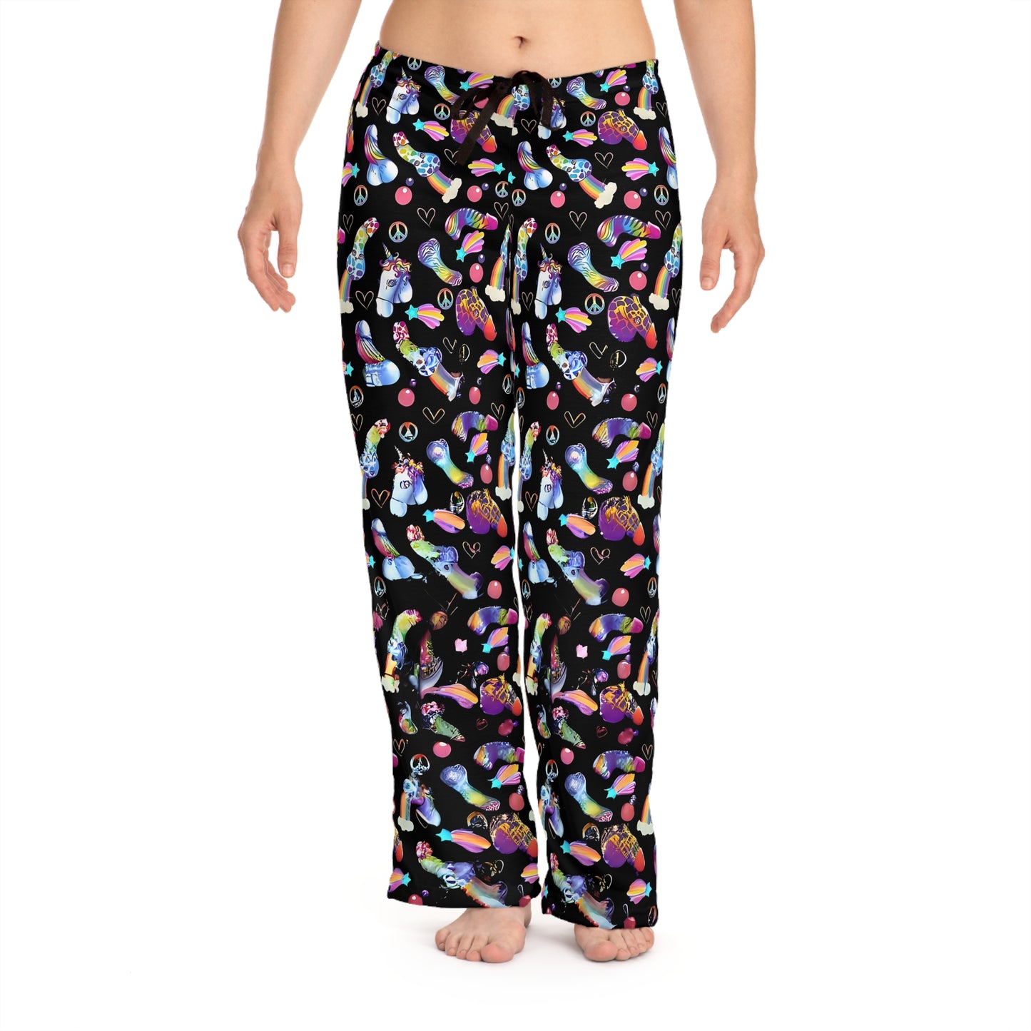 Womens Relaxed Fit, Unicorn Penis Pjs. NEW, Fun Adult, Bright, Pajama Pants