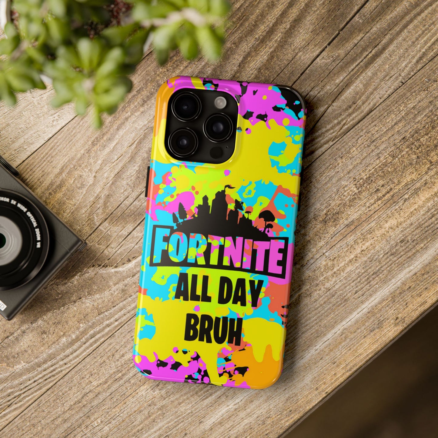 Apple iPhone Tough Phone Case (13-15 Pro Max) Splash Paint Fortnite