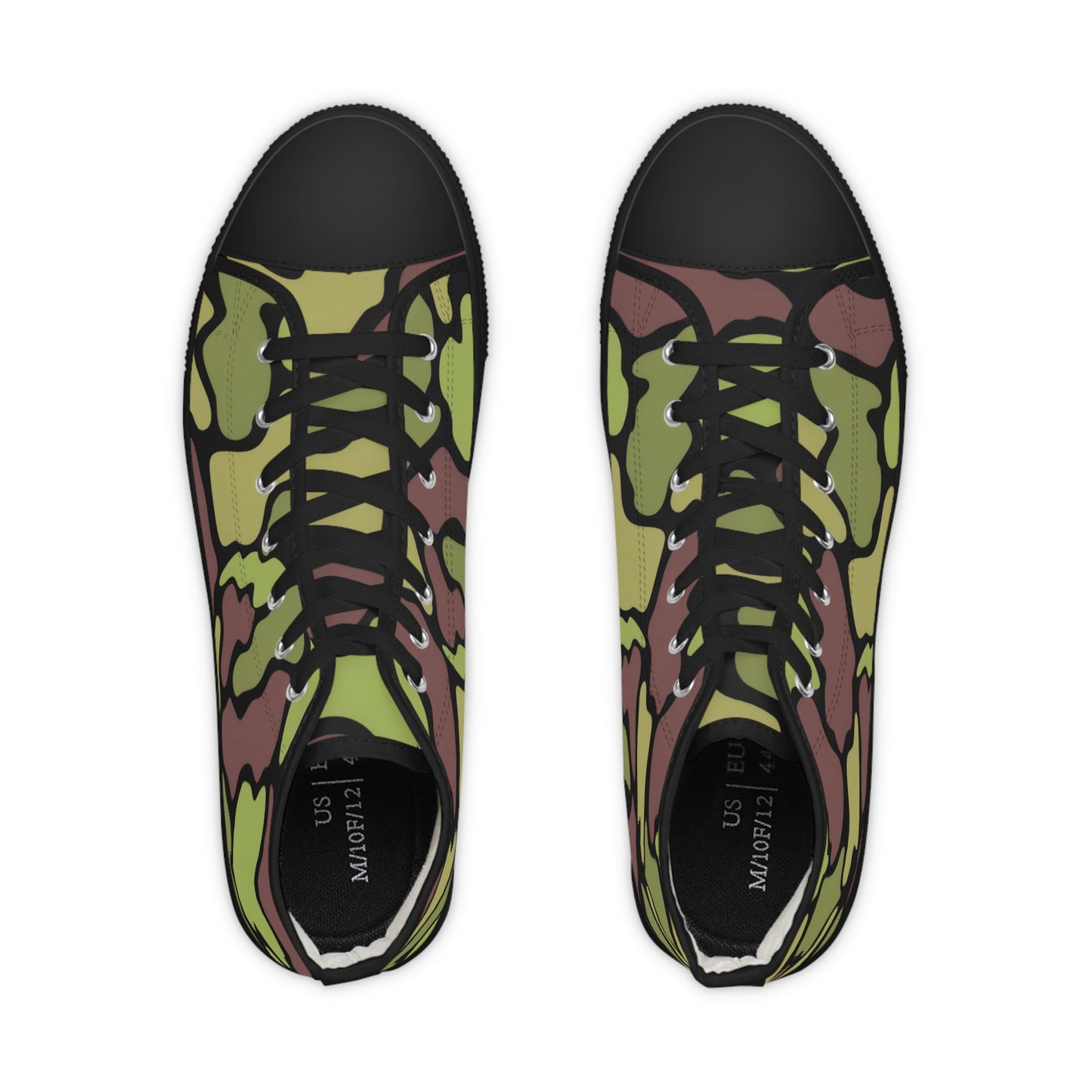 Men's Stylish Camouflage/ Black High-Top Sneakers