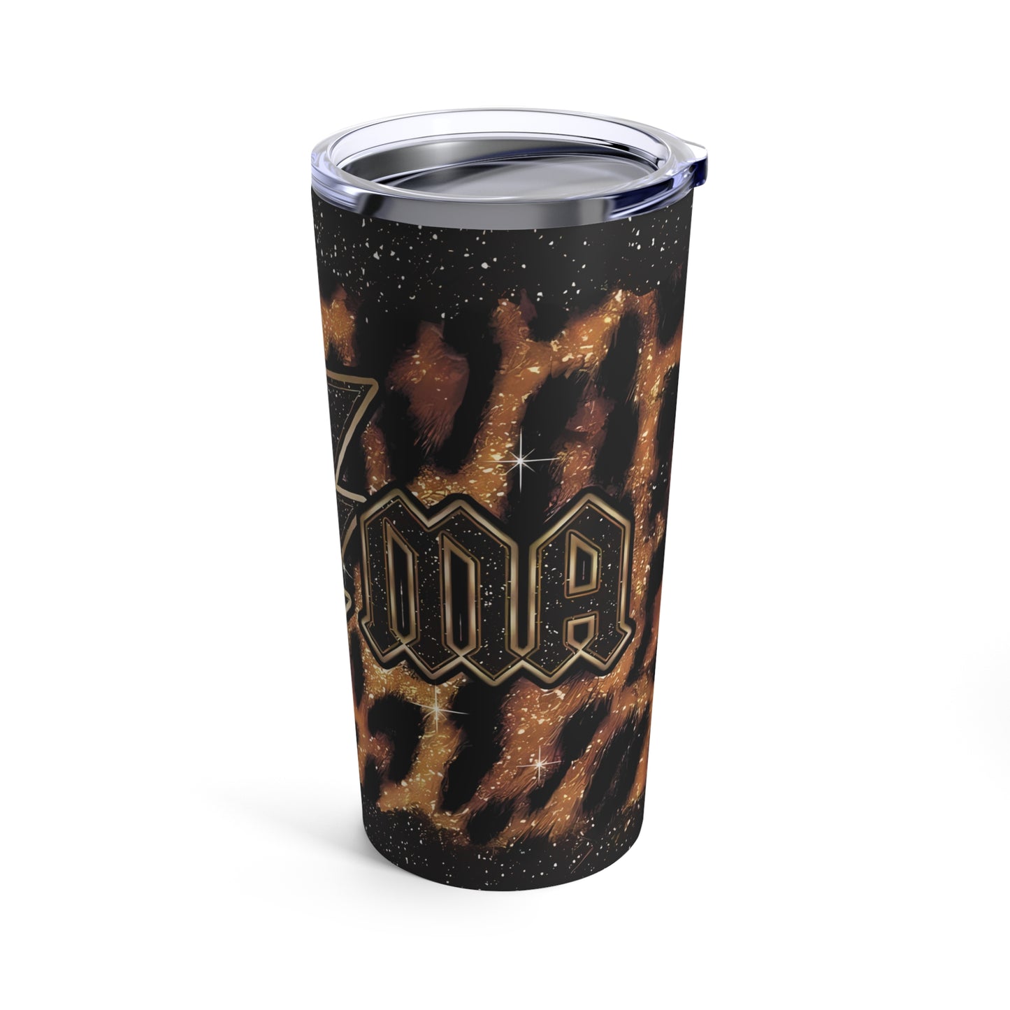 'Mama' Lightening Strike/ Leopard, Stainless Steel Tumbler 20oz Cup