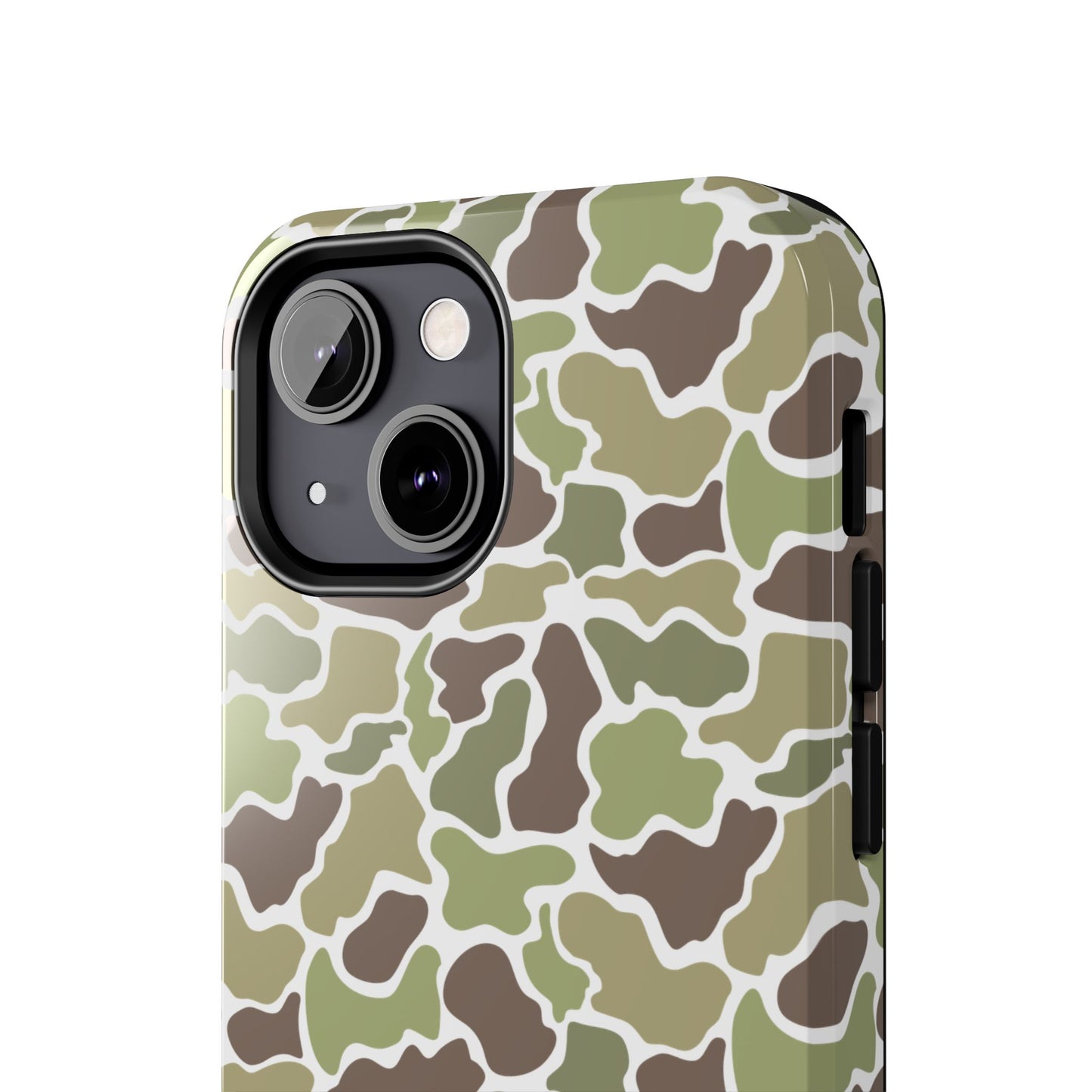 Apple iPhone (13-15 Pro Max) Old School Camouflage, Mallard Bird Tough Phone Cases