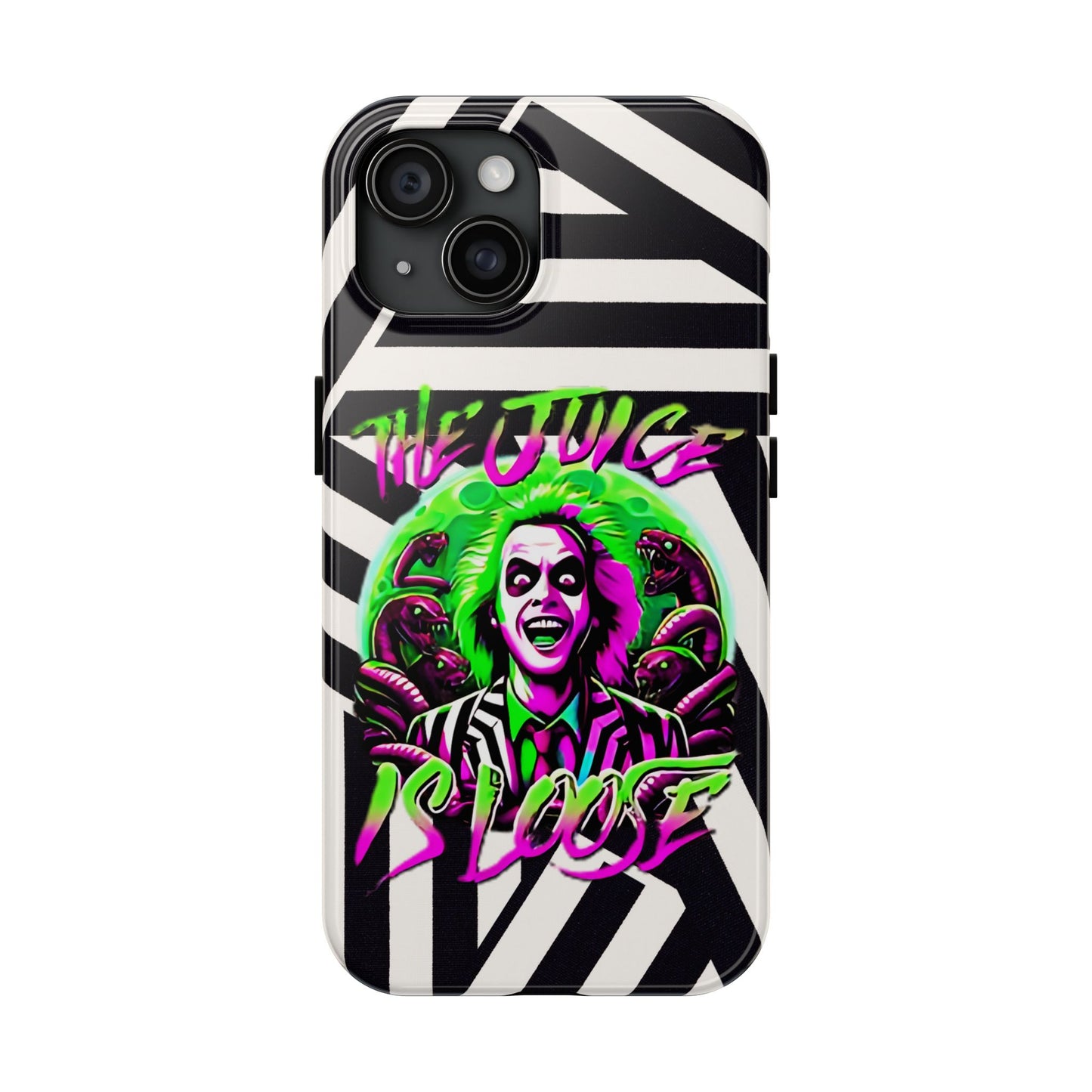 Apple iPhone Tough Case (13-15 Pro Max), Beetle Juice "The Juice Is Loose"