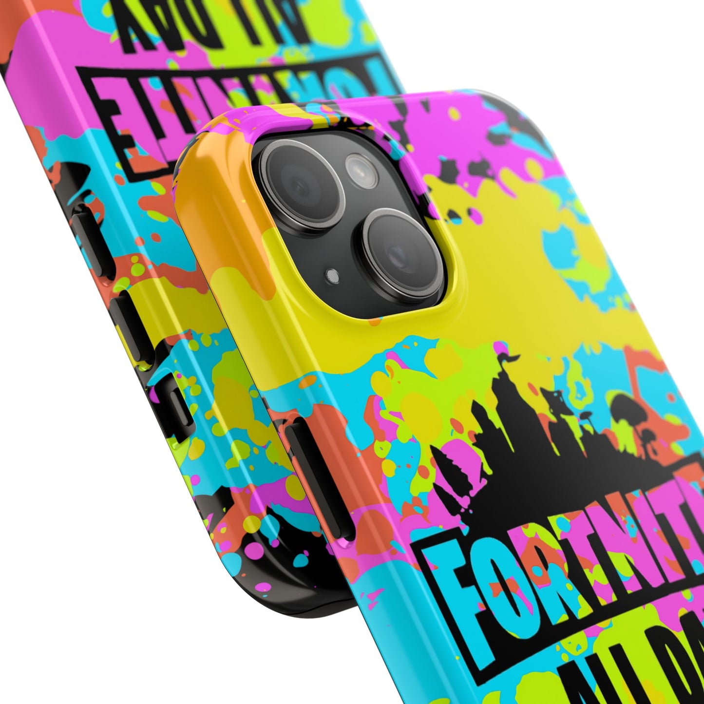 Apple iPhone Tough Phone Case (13-15 Pro Max) Splash Paint Fortnite