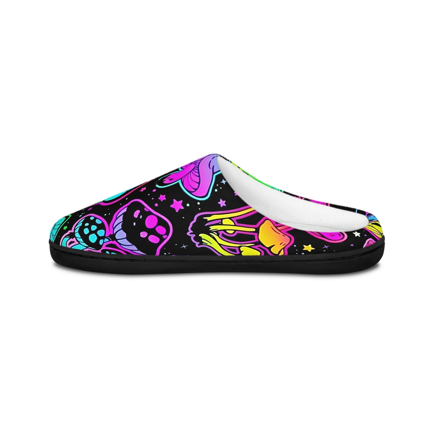 Neon, Bright Mushroom Bedroom Shoes, Women's Indoor Slippers, Size 7-12