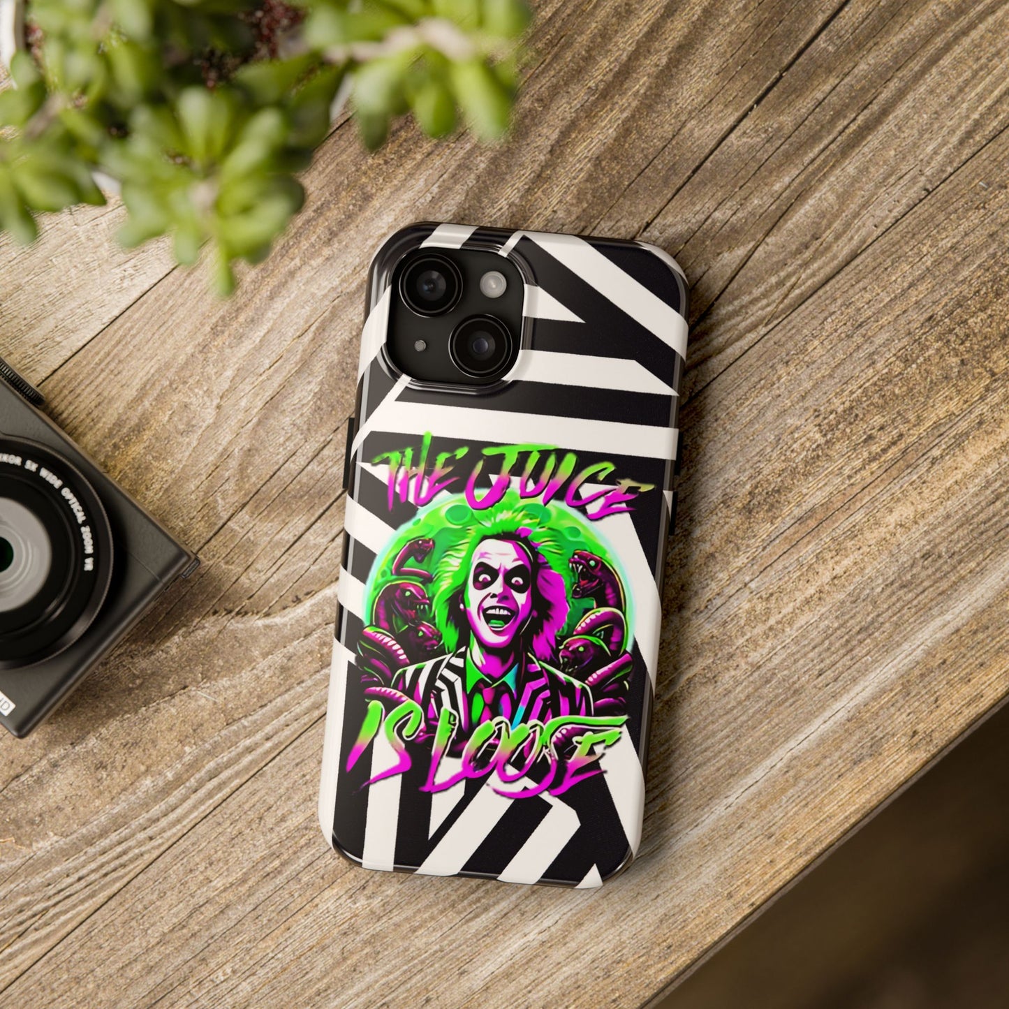 Apple iPhone Tough Case (13-15 Pro Max), Beetle Juice "The Juice Is Loose"