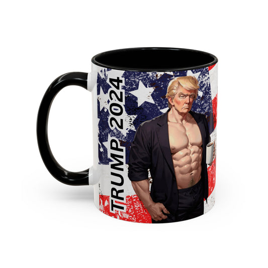 Trump 2024 "Daddys ready for coffee" Funny Popular Accent Coffee Mug (11, 15oz)