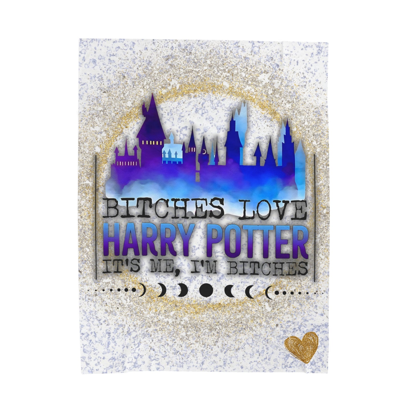 Harry Potter, "B**** Love HP", Soft Velveteen Plush Blanket (60x80)