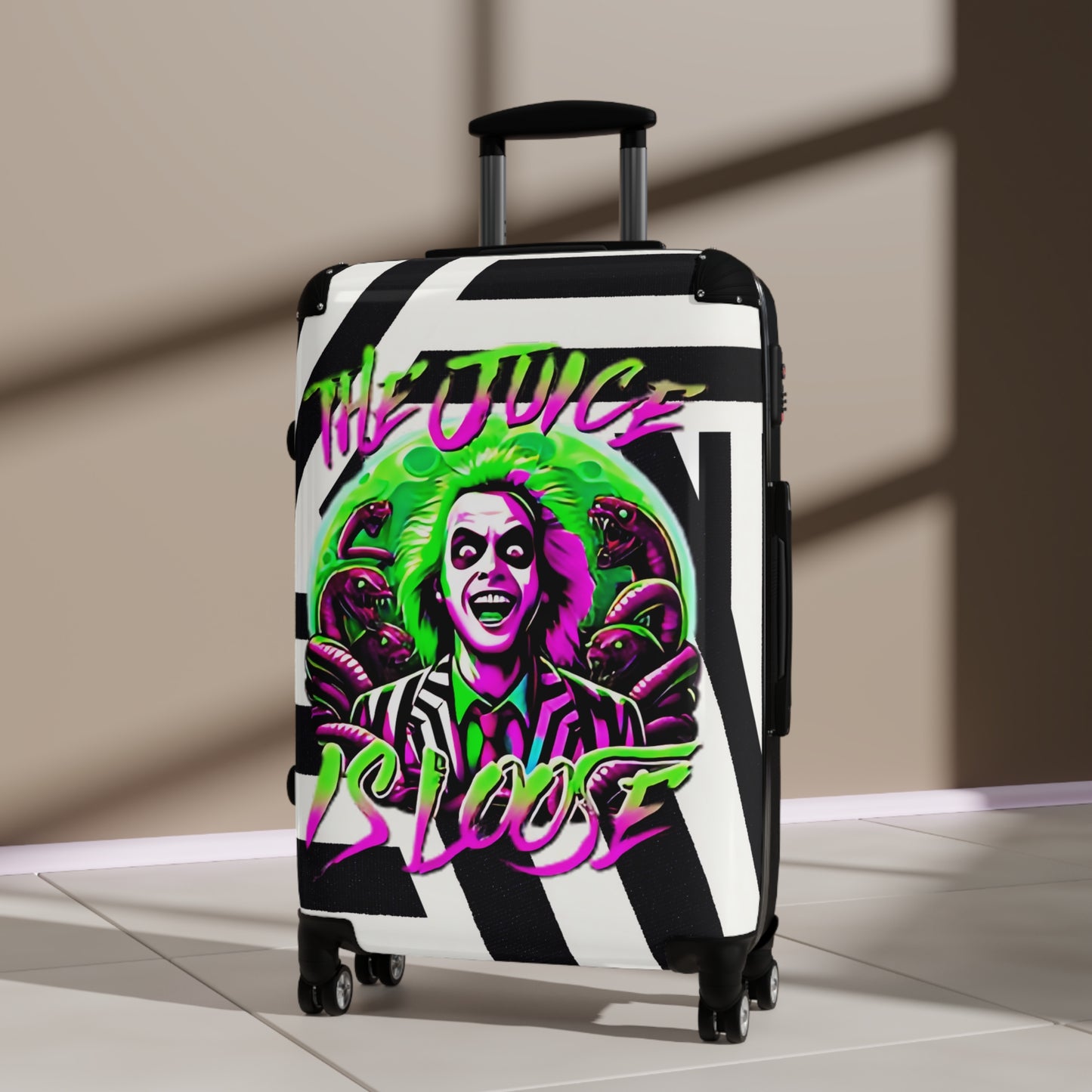 Beetlejuice Travel Suitcase with Lock, "The Juice Is Loose" (3 Sizes)