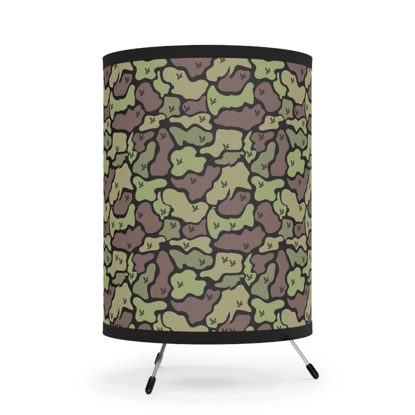 Camouflage/Mallard Duck, Hunting, Tripod Lamp with High-Res Printed Shade