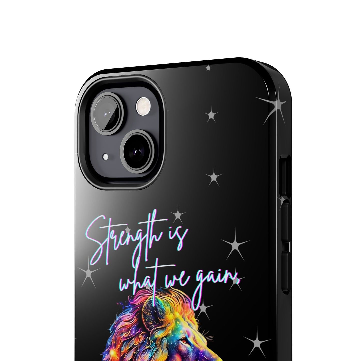 Apple iPhone (13-15 Pro Max) Tough Phone Cases, Leo "Strength is what we gain..."