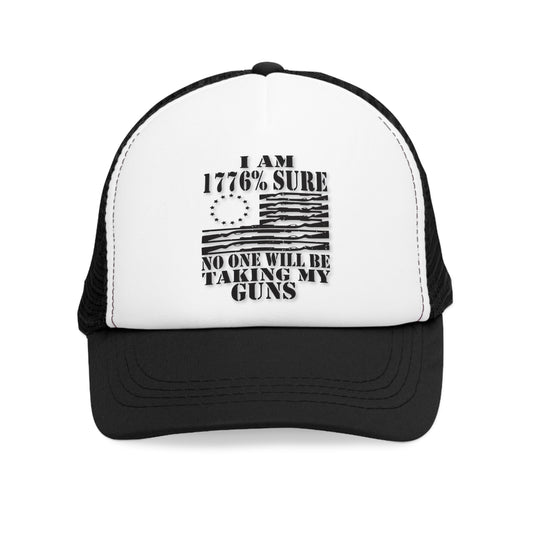 Snap-Back Mesh Cap, "No One Will Be Taking My..." Political Hat Black