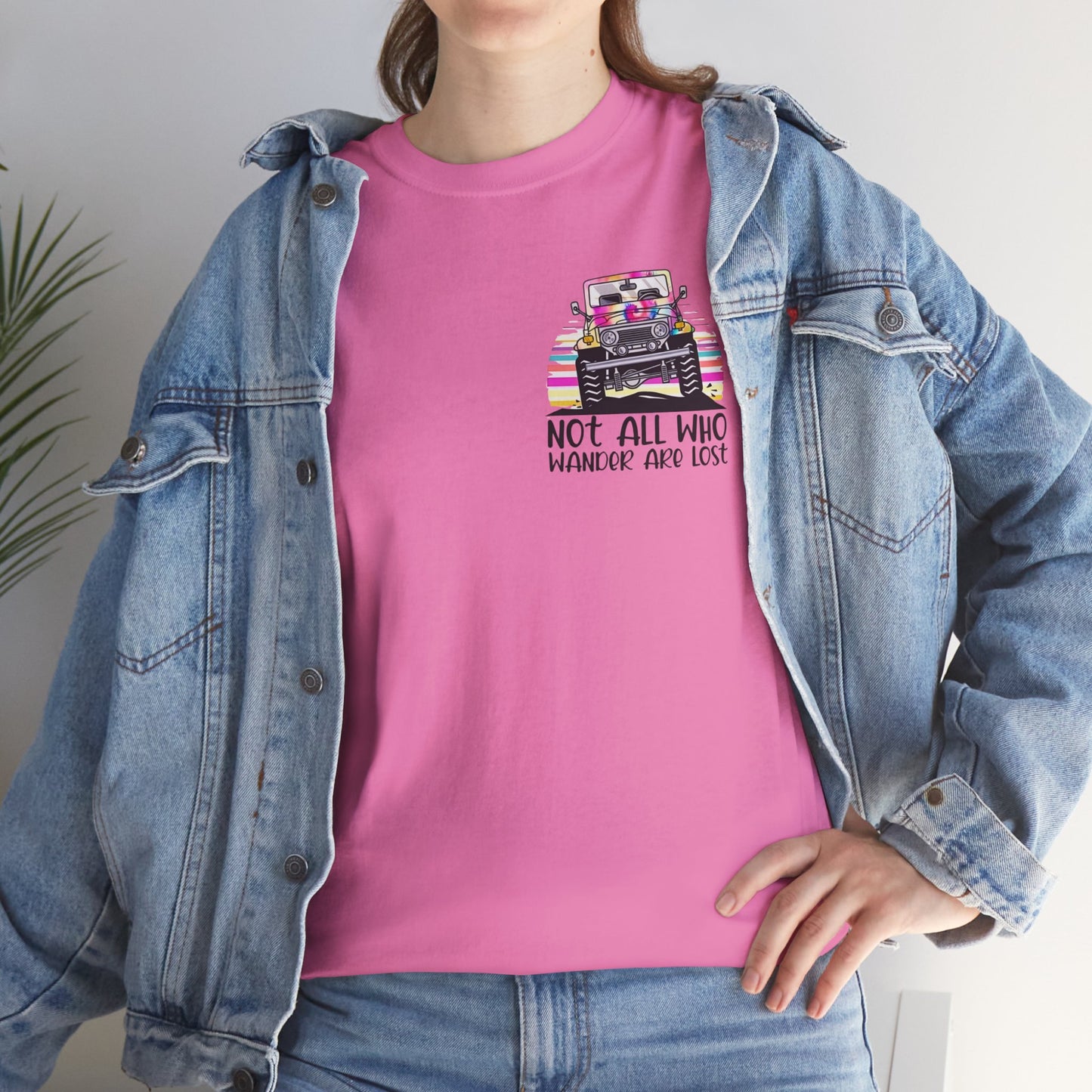 Woman's Jeep T-Shirt, "Not All Who Wonder Are Lost" Tee, New