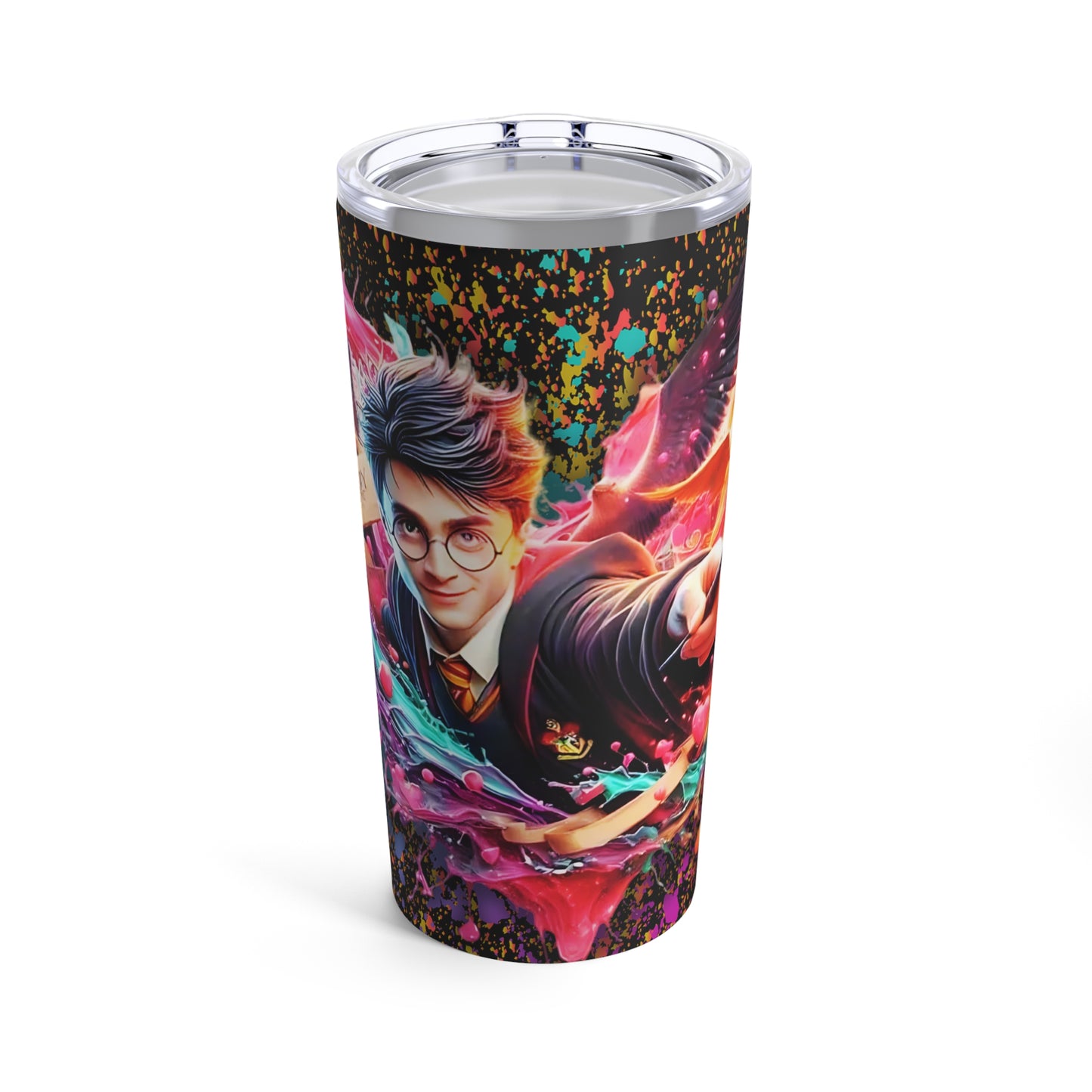 Harry Potter, Colorful Splash Paint Heart, 20oz. Tumbler, Anime