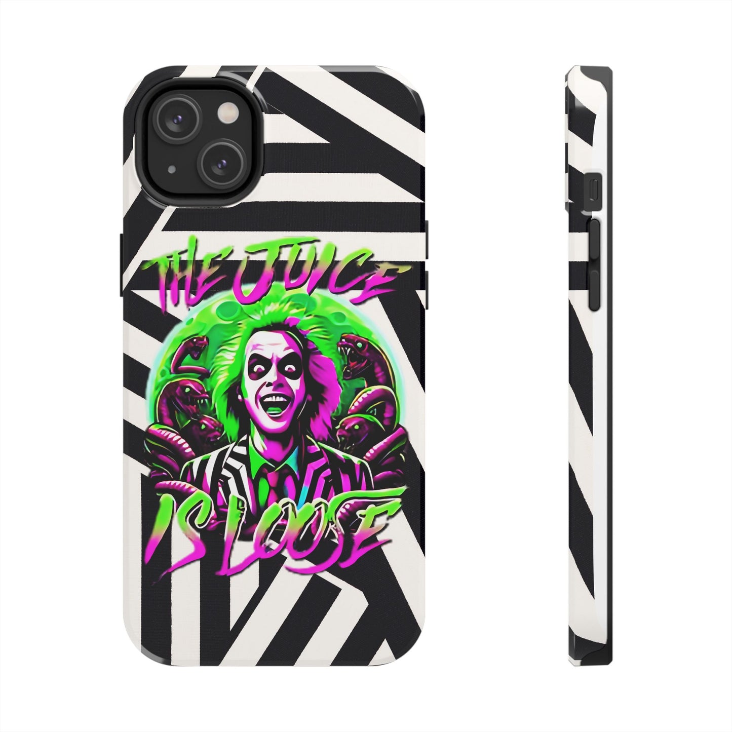 Apple iPhone Tough Case (13-15 Pro Max), Beetle Juice "The Juice Is Loose"