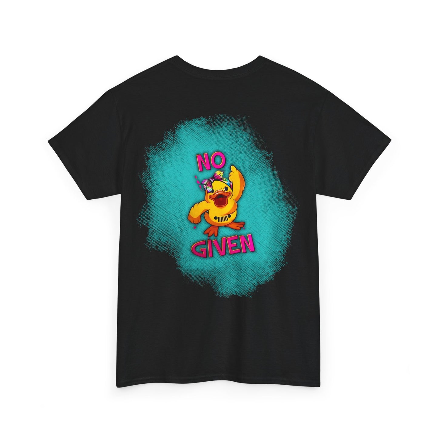 Jeep Duck Giving Middle Finger, "No F Given" T-Shirt, Unisex Heavy Cotton Tee