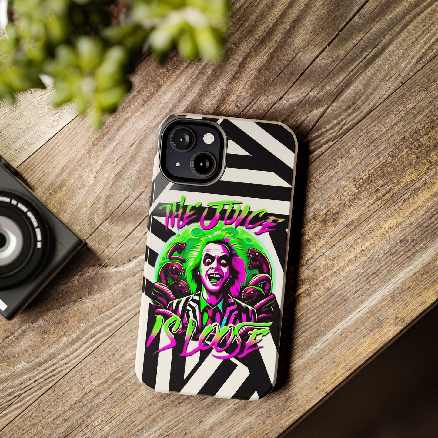 Apple iPhone Tough Case (13-15 Pro Max), Beetle Juice "The Juice Is Loose"