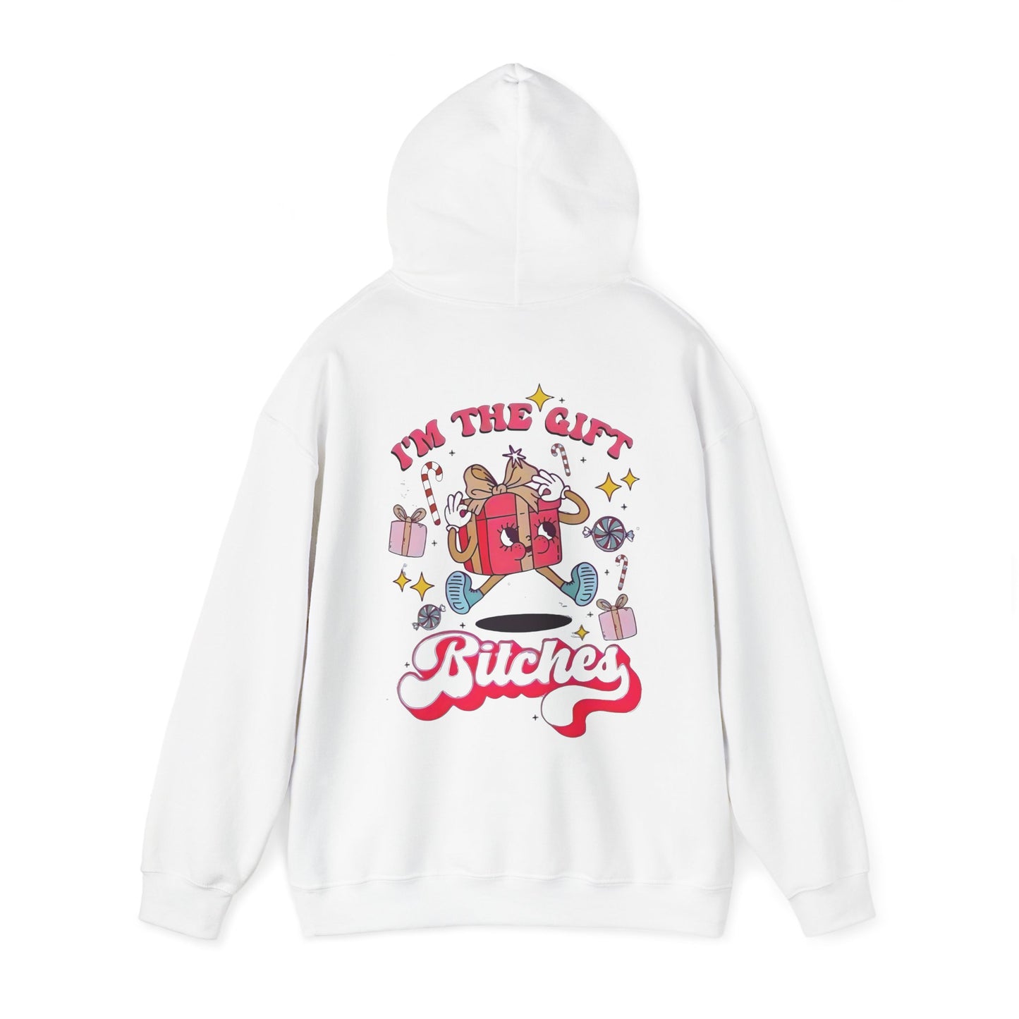 "I Am The Gift, B****..." Womens Heavy Blend Hoodie, Hooded Sweatshirt Christmas