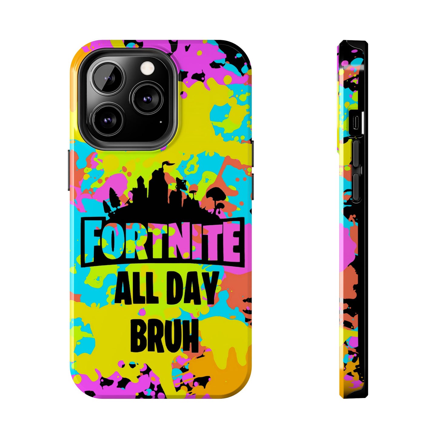 Apple iPhone Tough Phone Case (13-15 Pro Max) Splash Paint Fortnite