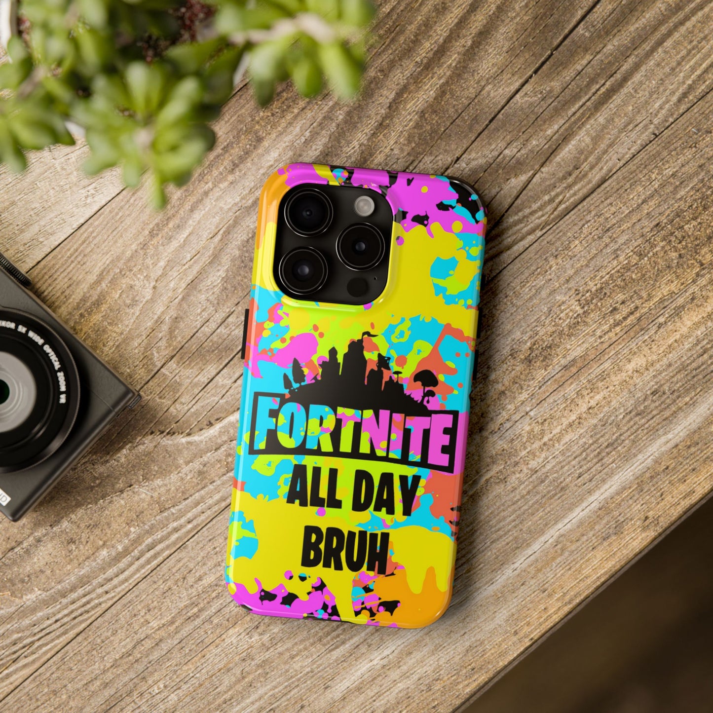 Apple iPhone Tough Phone Case (13-15 Pro Max) Splash Paint Fortnite