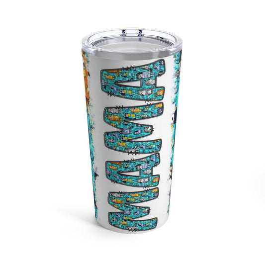 "Mama" Bluey Family Cartoon Tumbler, 20oz Insulated Stainless-Steel Cup