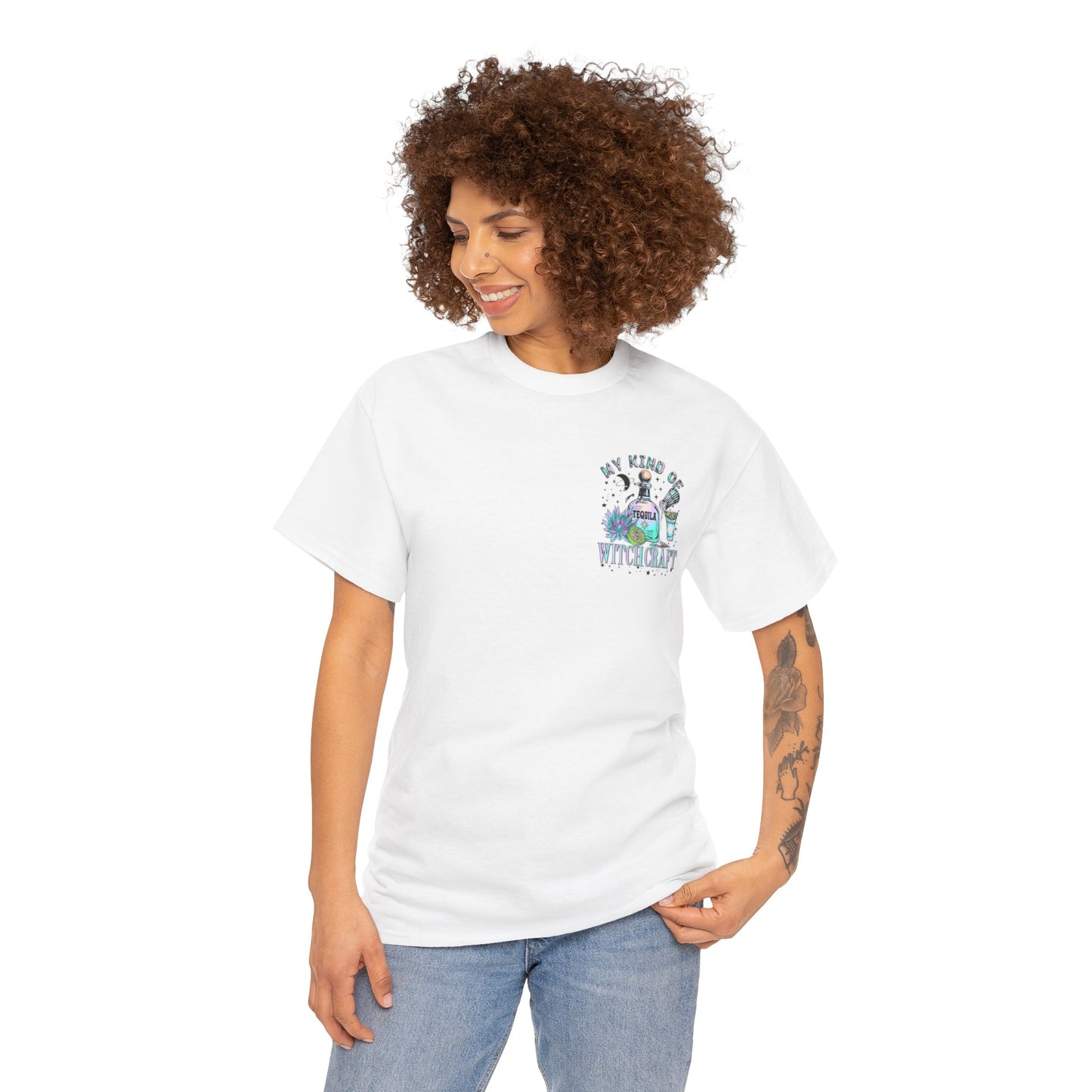 Women's "My Kind of Witchcraft" Tequila T-Shirt, Unisex Cotton Tee