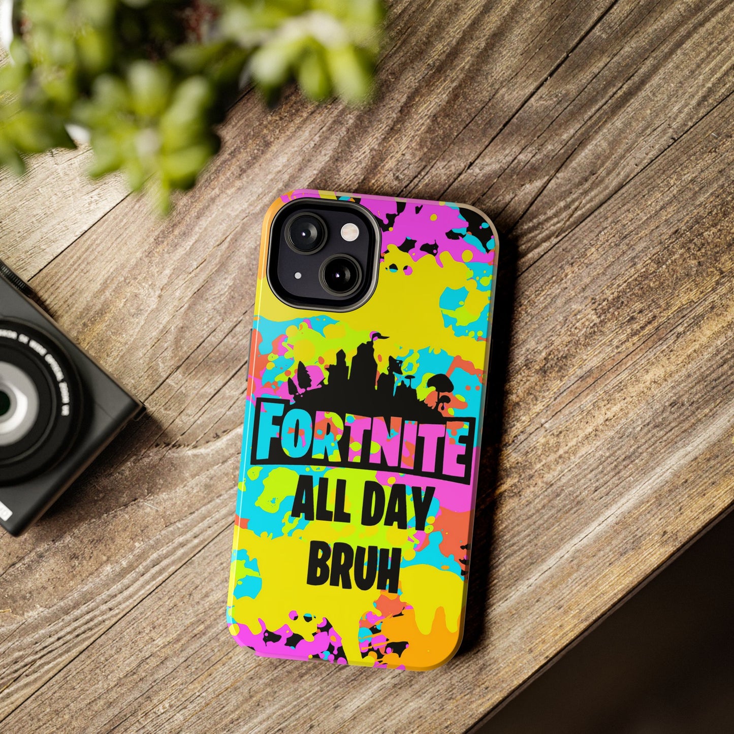 Apple iPhone Tough Phone Case (13-15 Pro Max) Splash Paint Fortnite