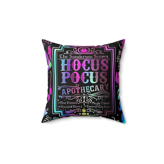 "Hocus Pocus", Witch Throw pillow, Spun Polyester Square (14x14)