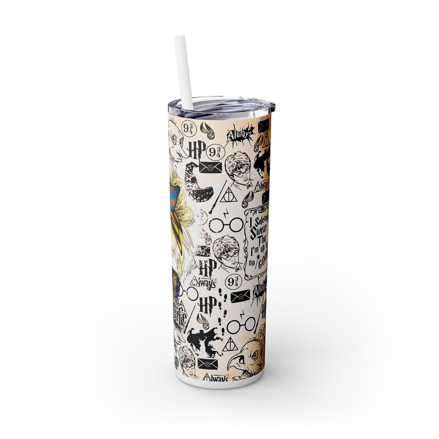 Harry Potter/ Hogwarts, 20oz. Skinny Tumbler, Anime Cup, Gift