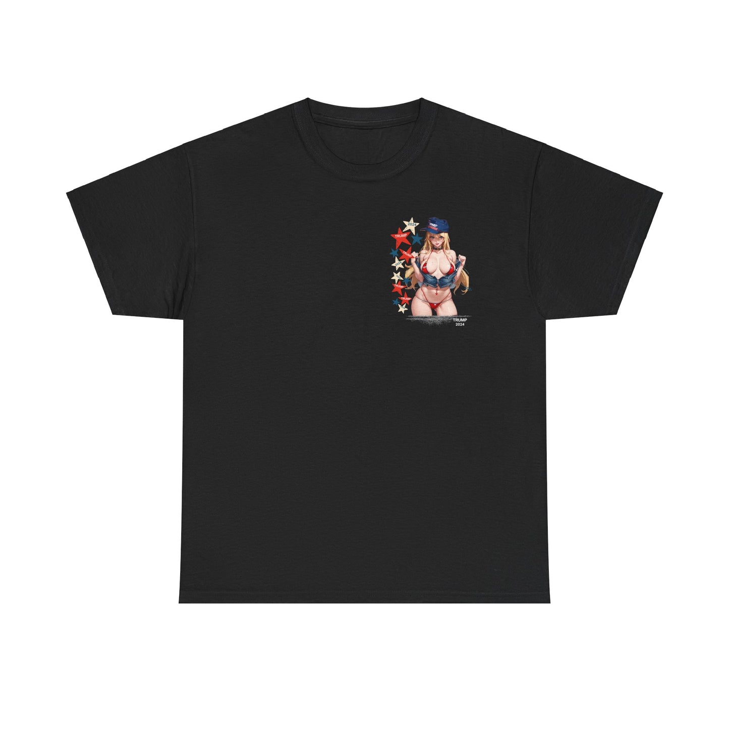 Sexy, Bikini, Anime Trump Girl T-Shirt, "MAGA", Men's/Unisex Cotton Tee Gift