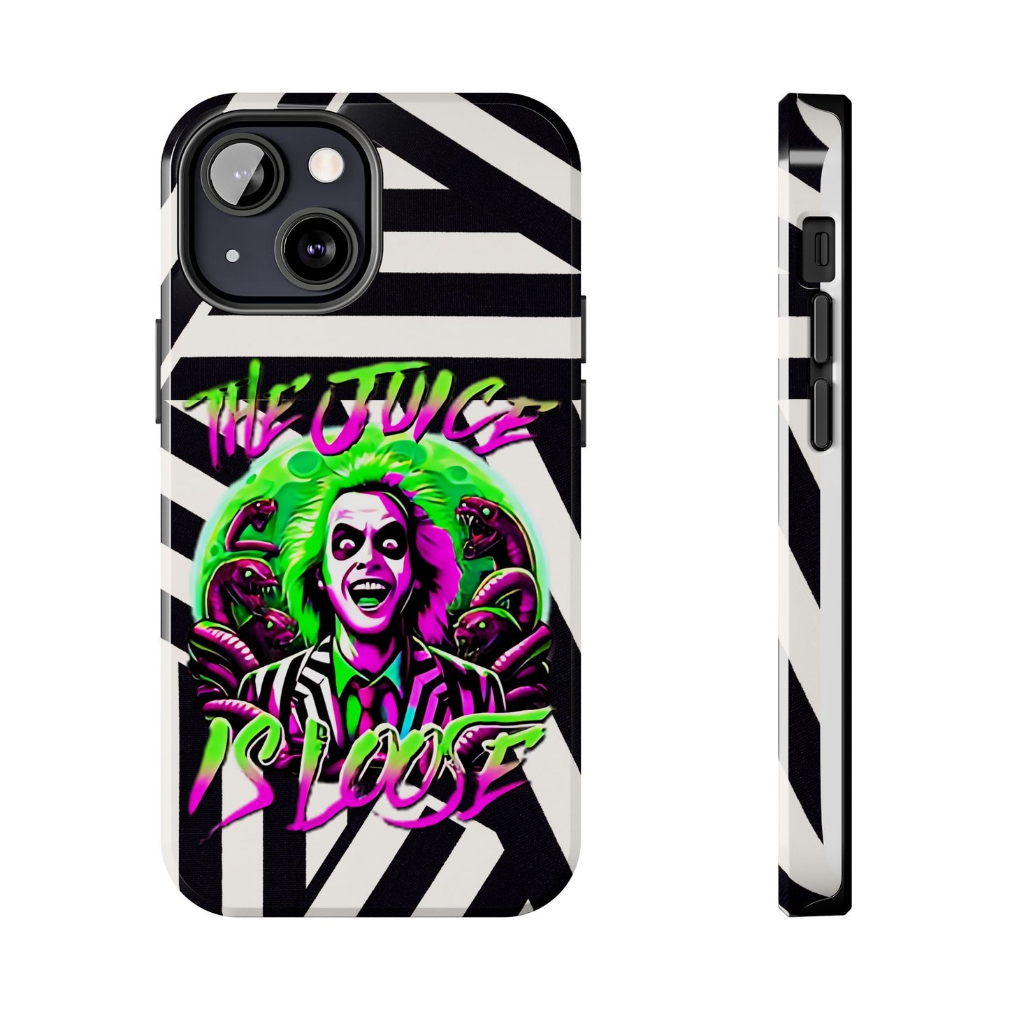 Apple iPhone Tough Case (13-15 Pro Max), Beetle Juice "The Juice Is Loose"