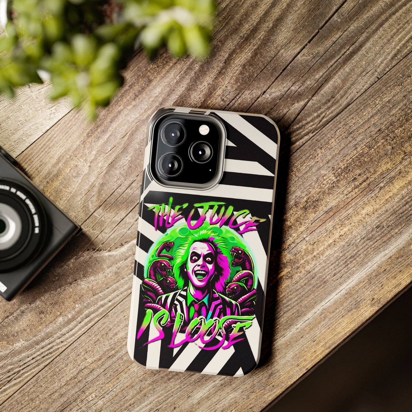 Apple iPhone Tough Case (13-15 Pro Max), Beetle Juice "The Juice Is Loose"