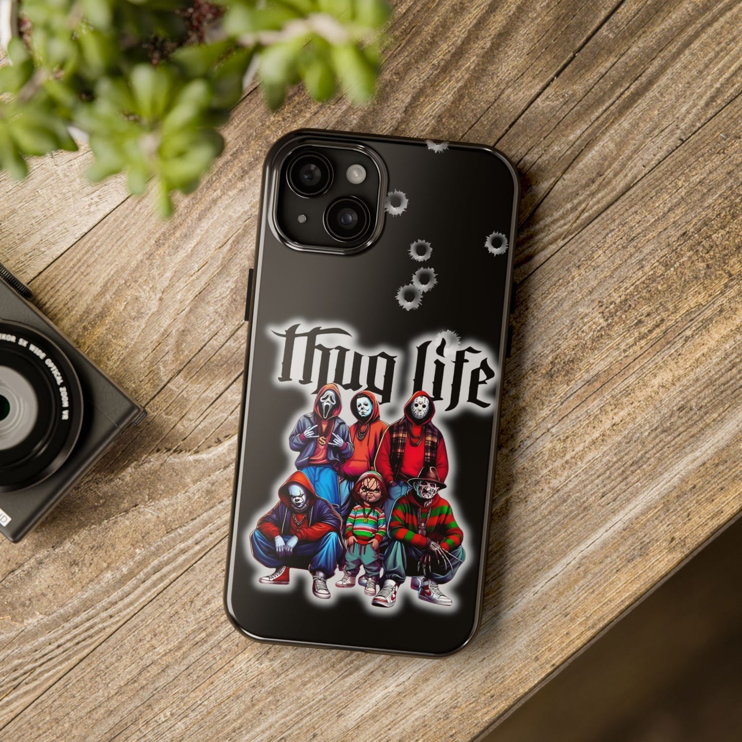 Apple iPhone, Tough Phone Case (11-15 Pro Max), Halloween, "Thug Life"